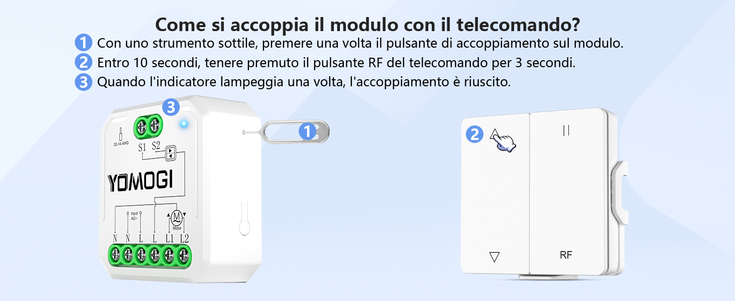 Come accoppiare o dissociare il telecomando