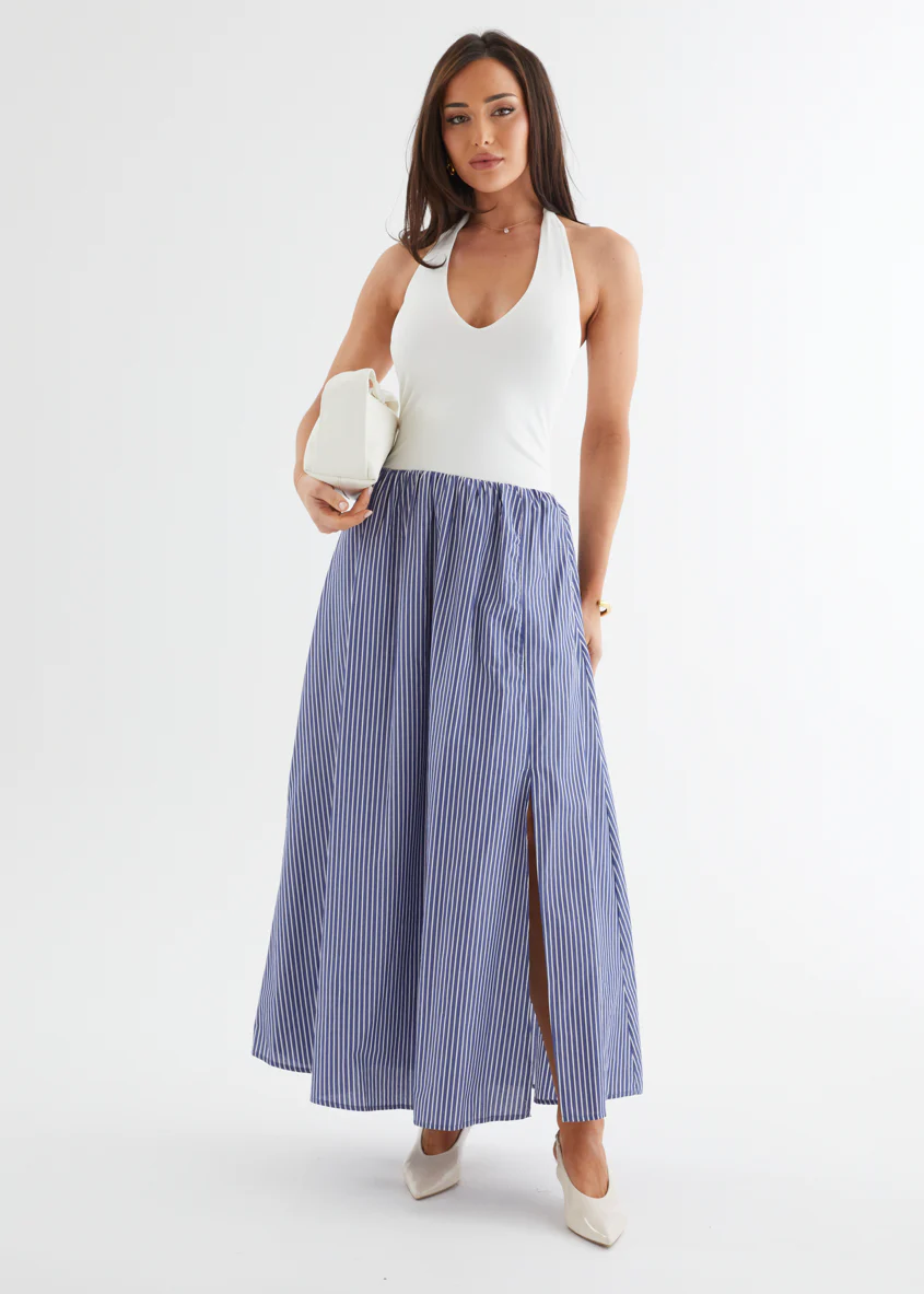 Sunni Maxi Dress - Sky Stripe - Honorern