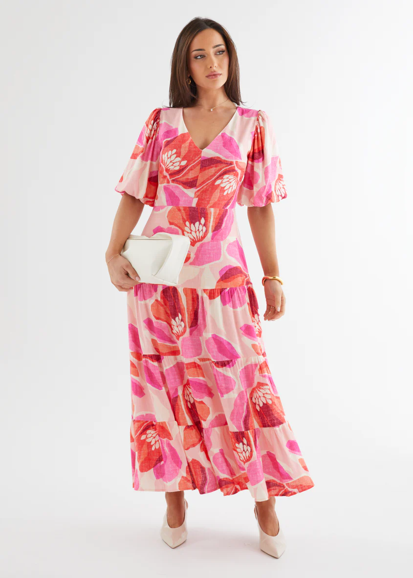 Lyndia Maxi Dress - Pink Rosalie - Honorern