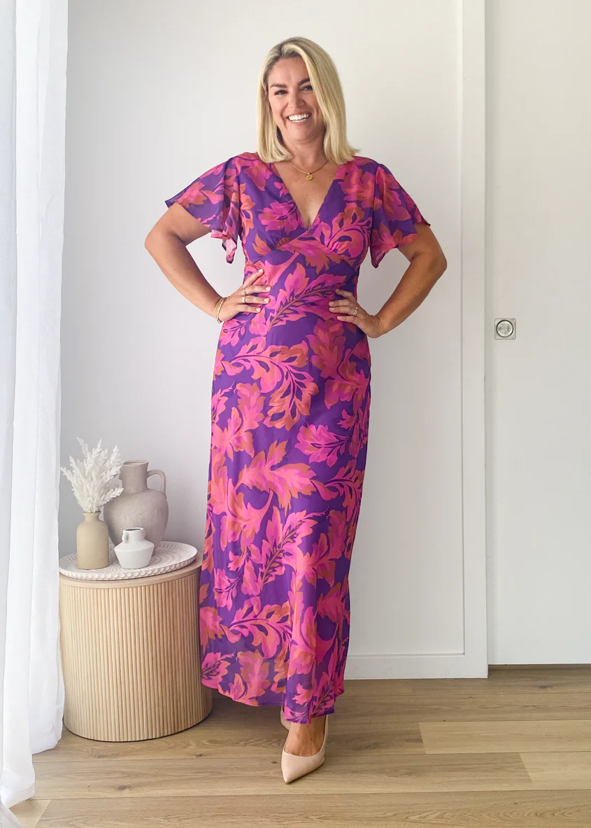 Cabana Maxi Dress - Magenta Floral - Honorern