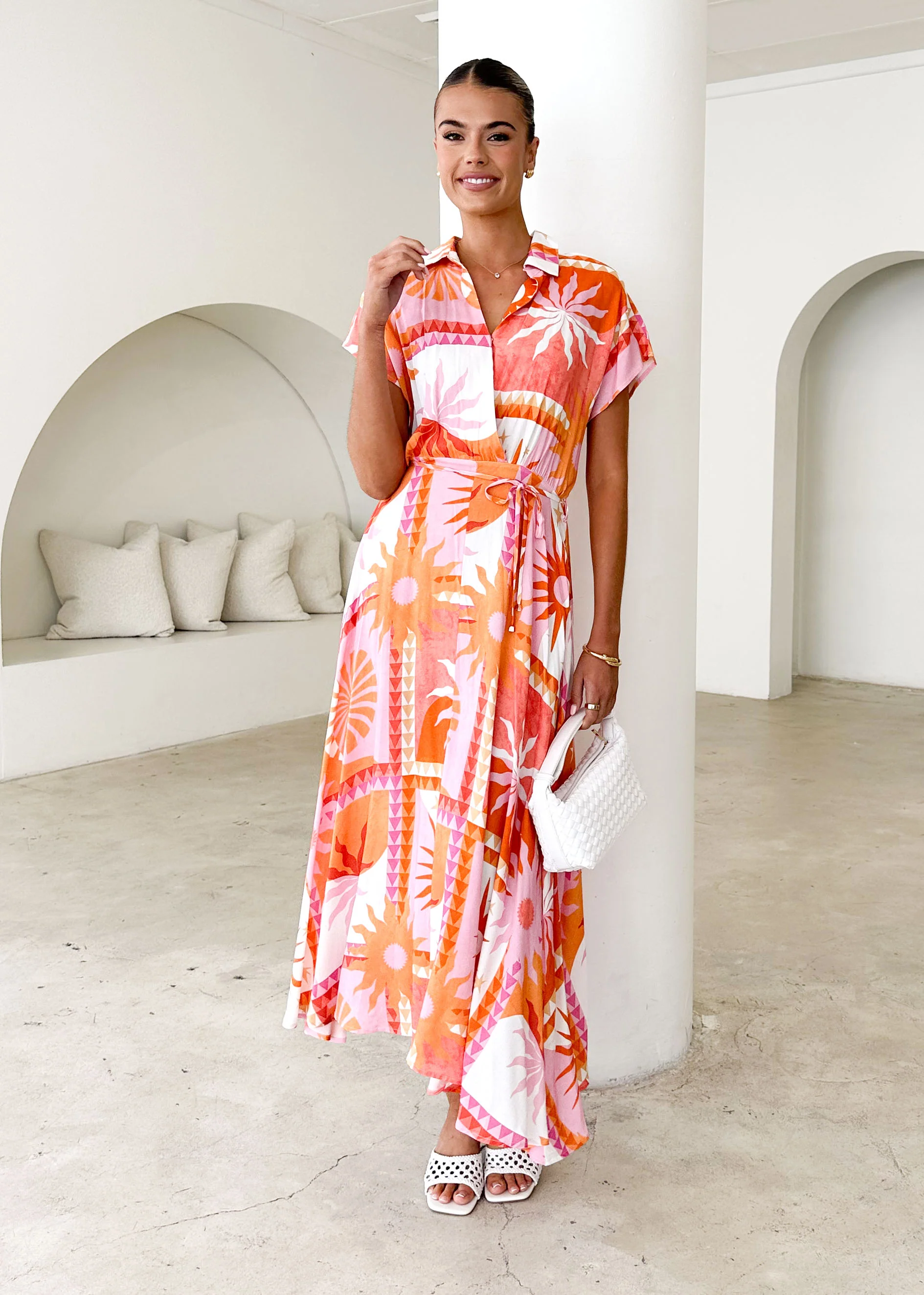 Leo Maxi Dress - Orange Eliana - Honorern