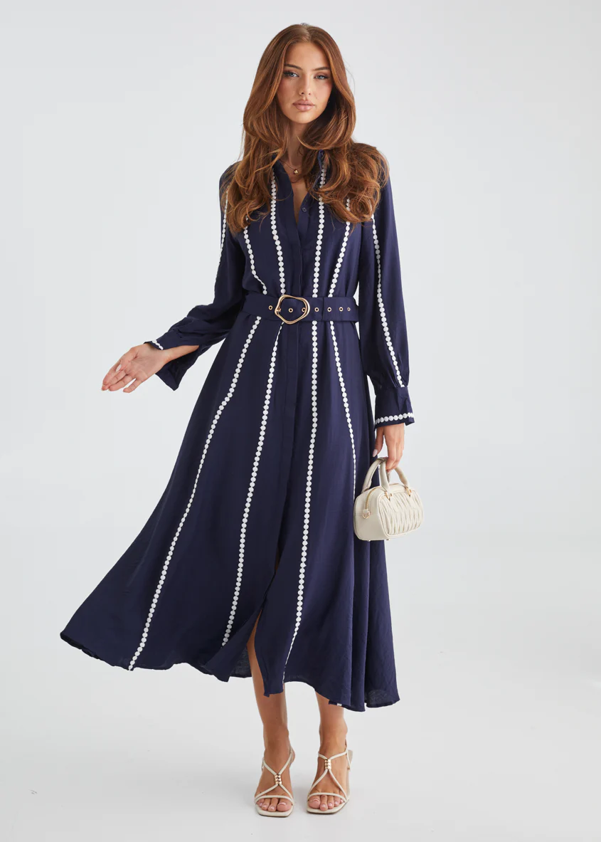 Nevaeh Maxi Dress - Navy - Honorern