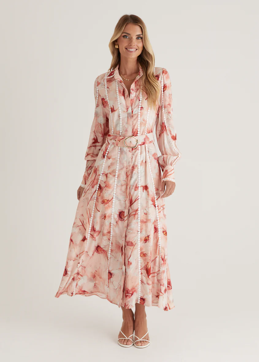 Starlet Maxi Dress - Blush Floral - Honorern