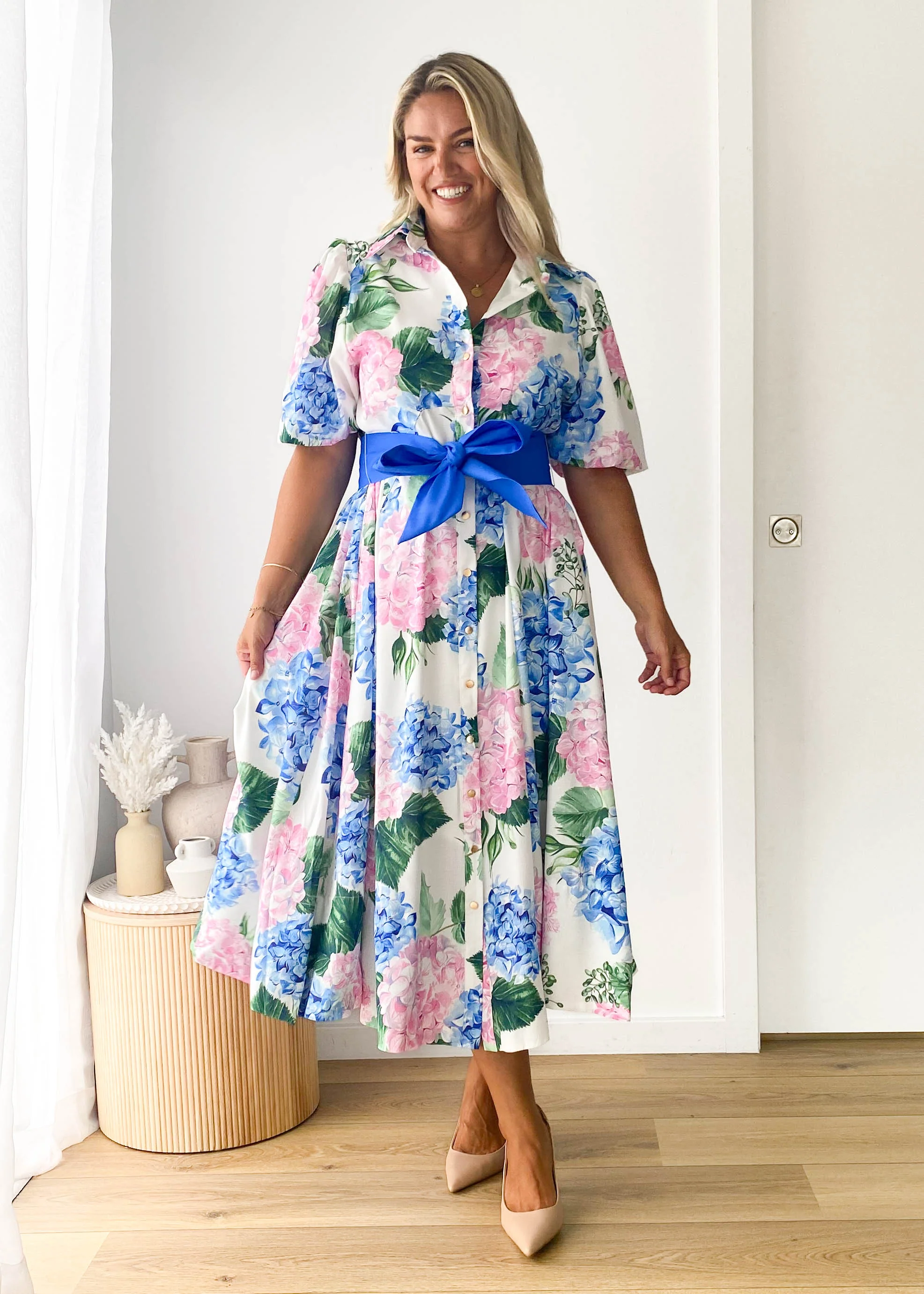 Bianka Maxi Dress - Blue Hydrangea - Honorern