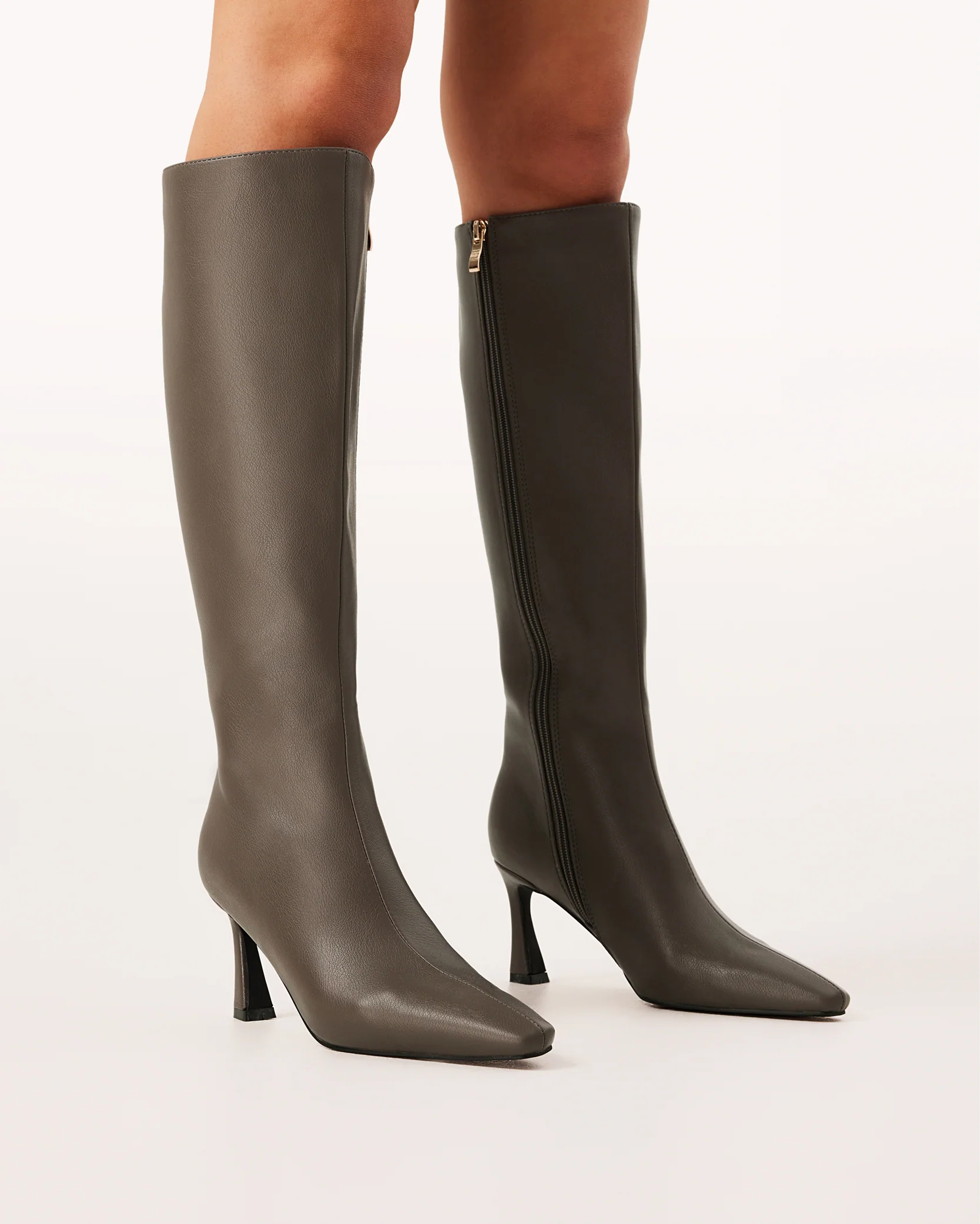 Shyla Knee High Boots - Greige - Honorern