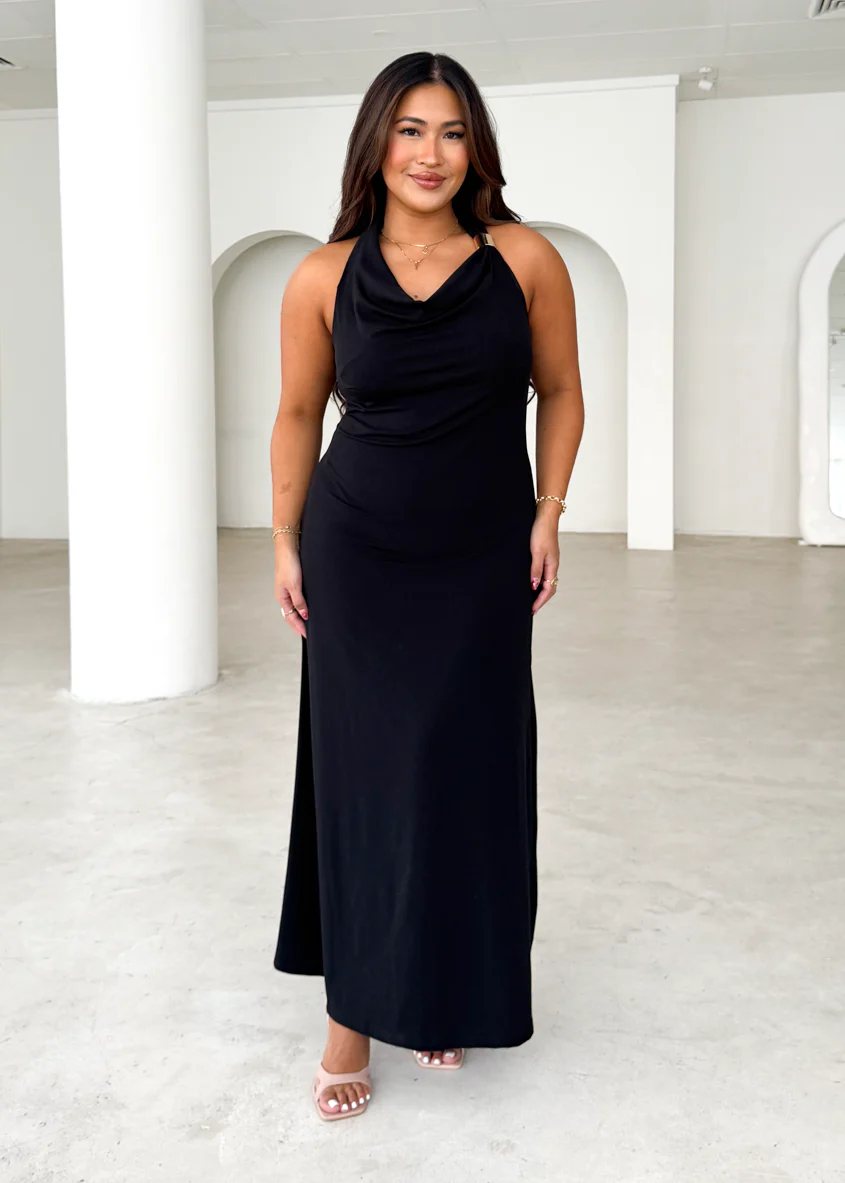 Demi Maxi Dress - Black - Honorern