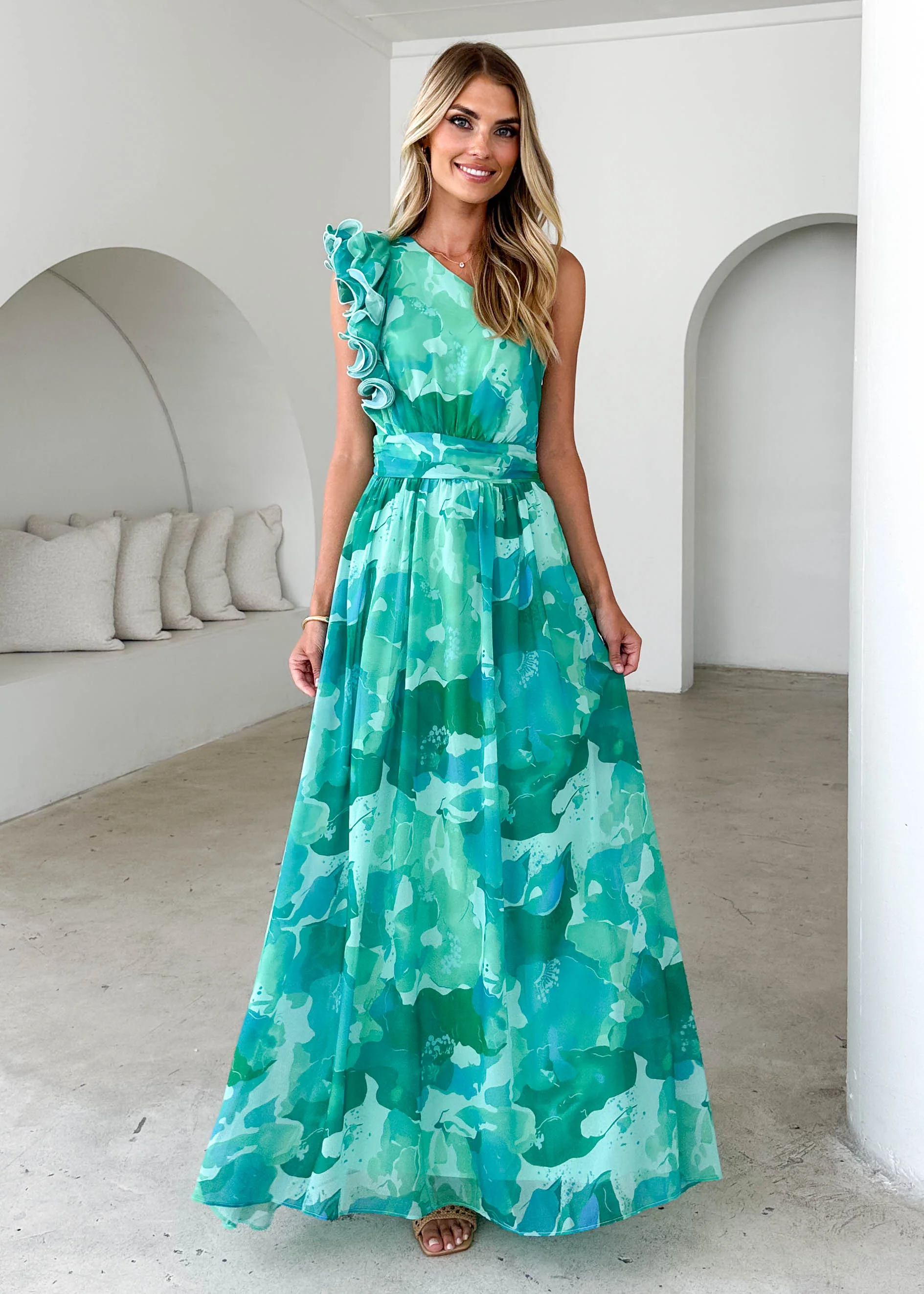 Layana Maxi Dress - Green Rush - Honorern