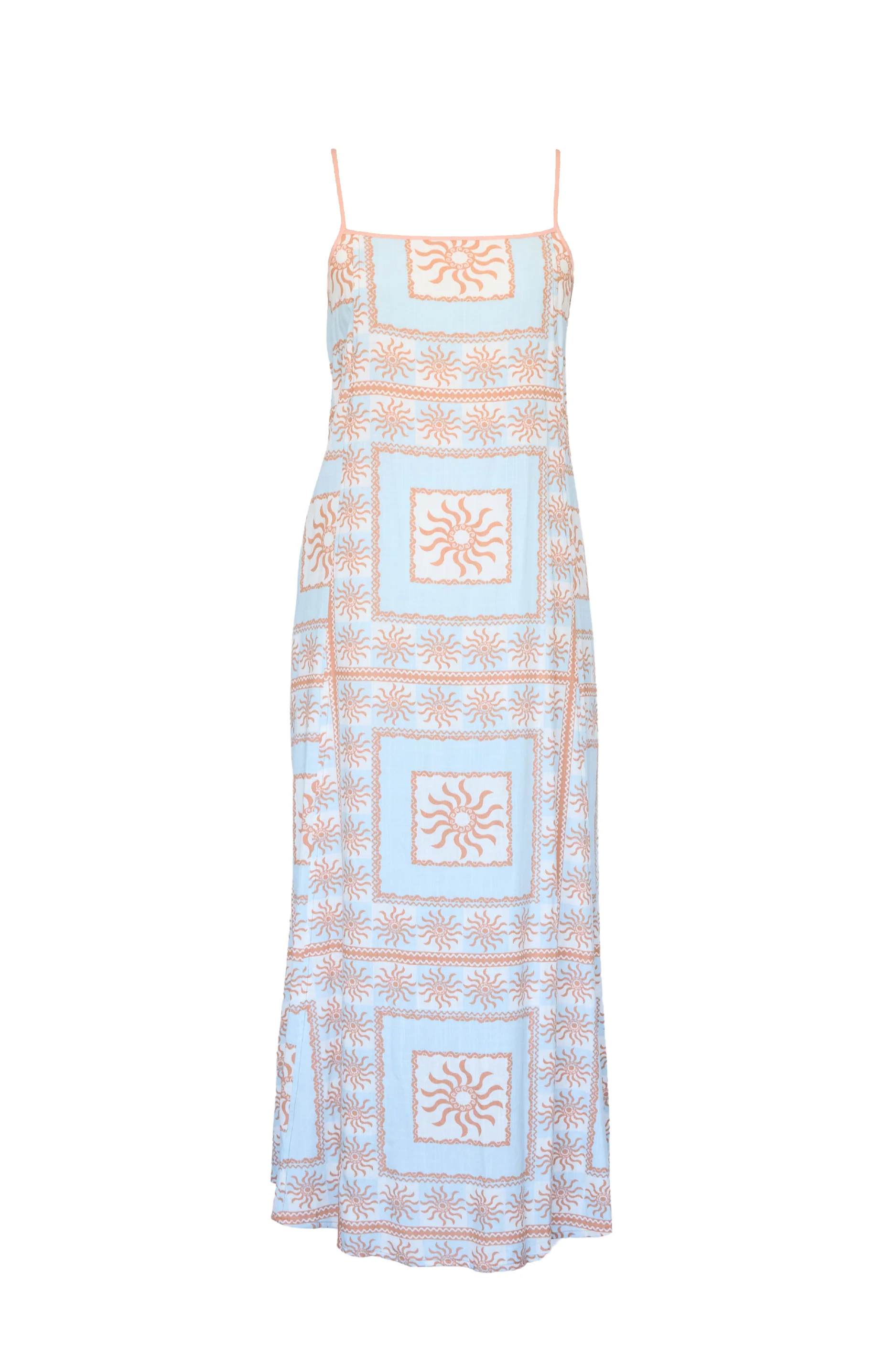 Odette Maxi Dress - Blue Flores - Honorern