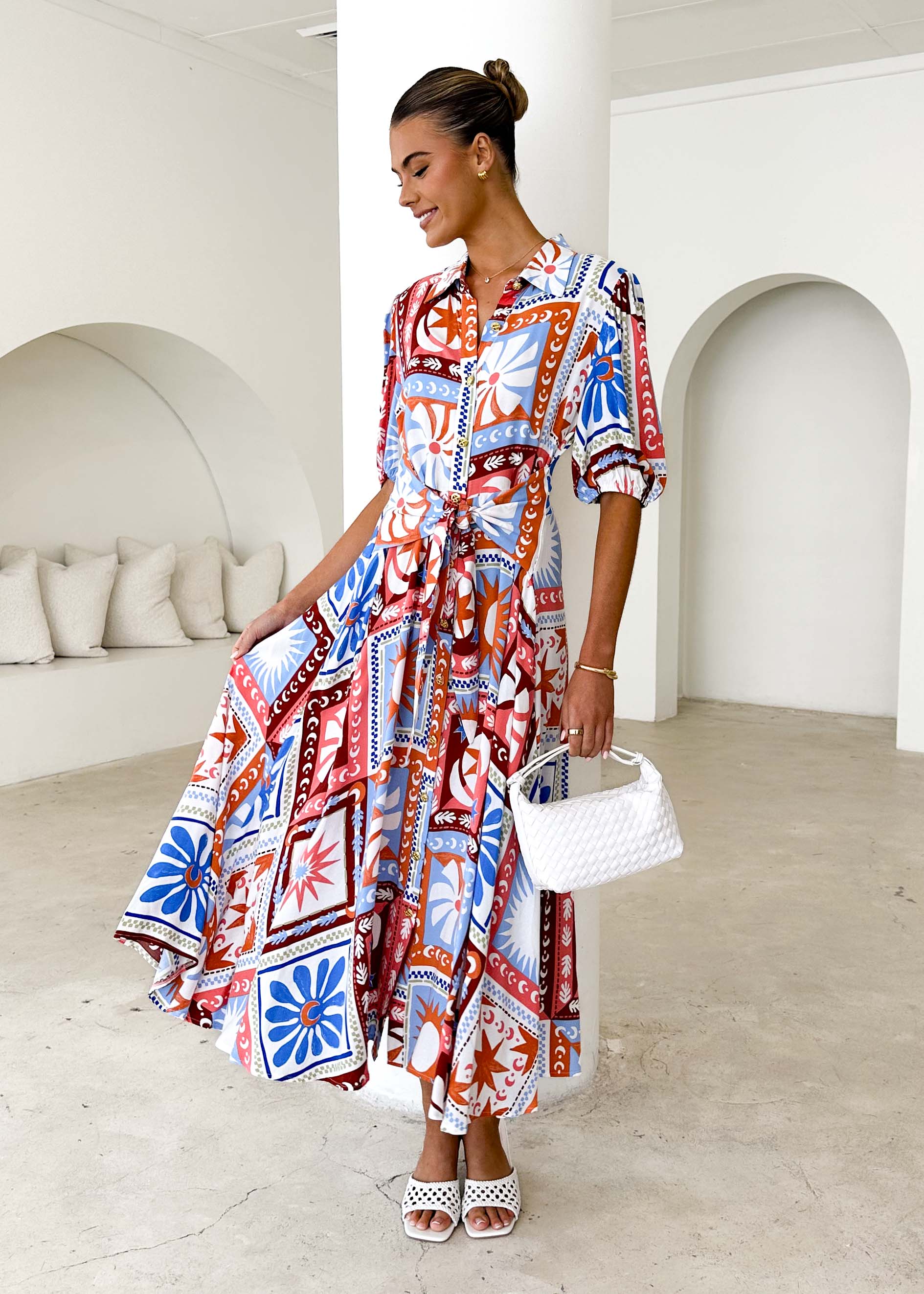 Charmaine Maxi Dress - Blue Tile - Honorern