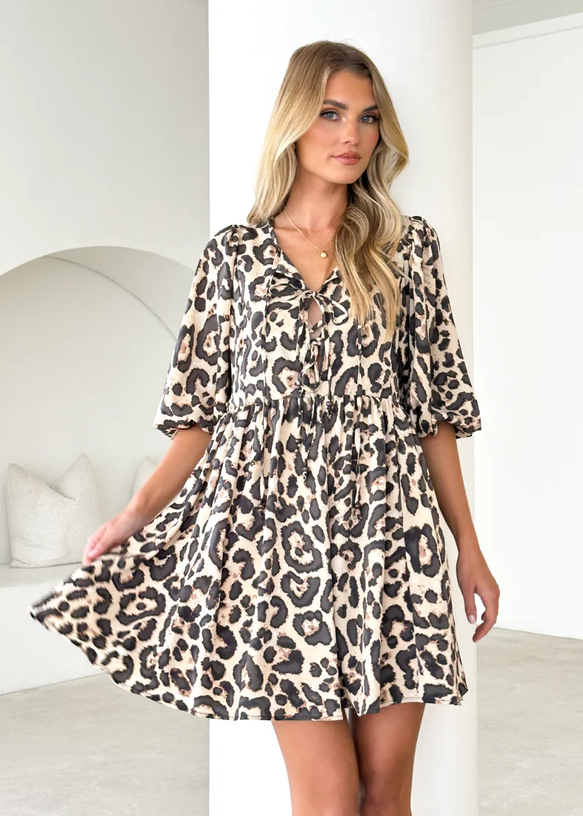 Marisol Dress - Leopard - Honorern