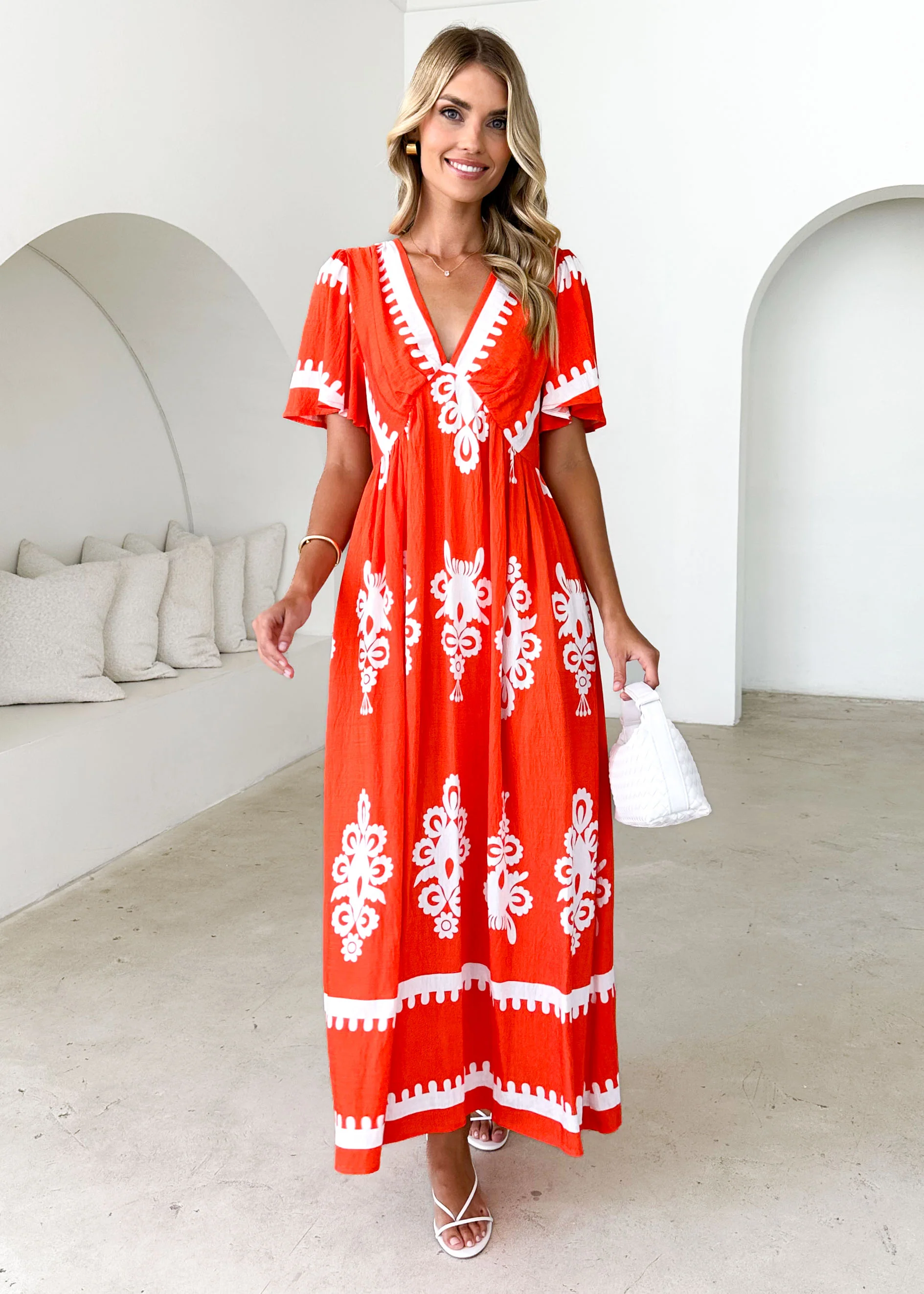 Renegade Maxi Dress - Tangerine - Honorern