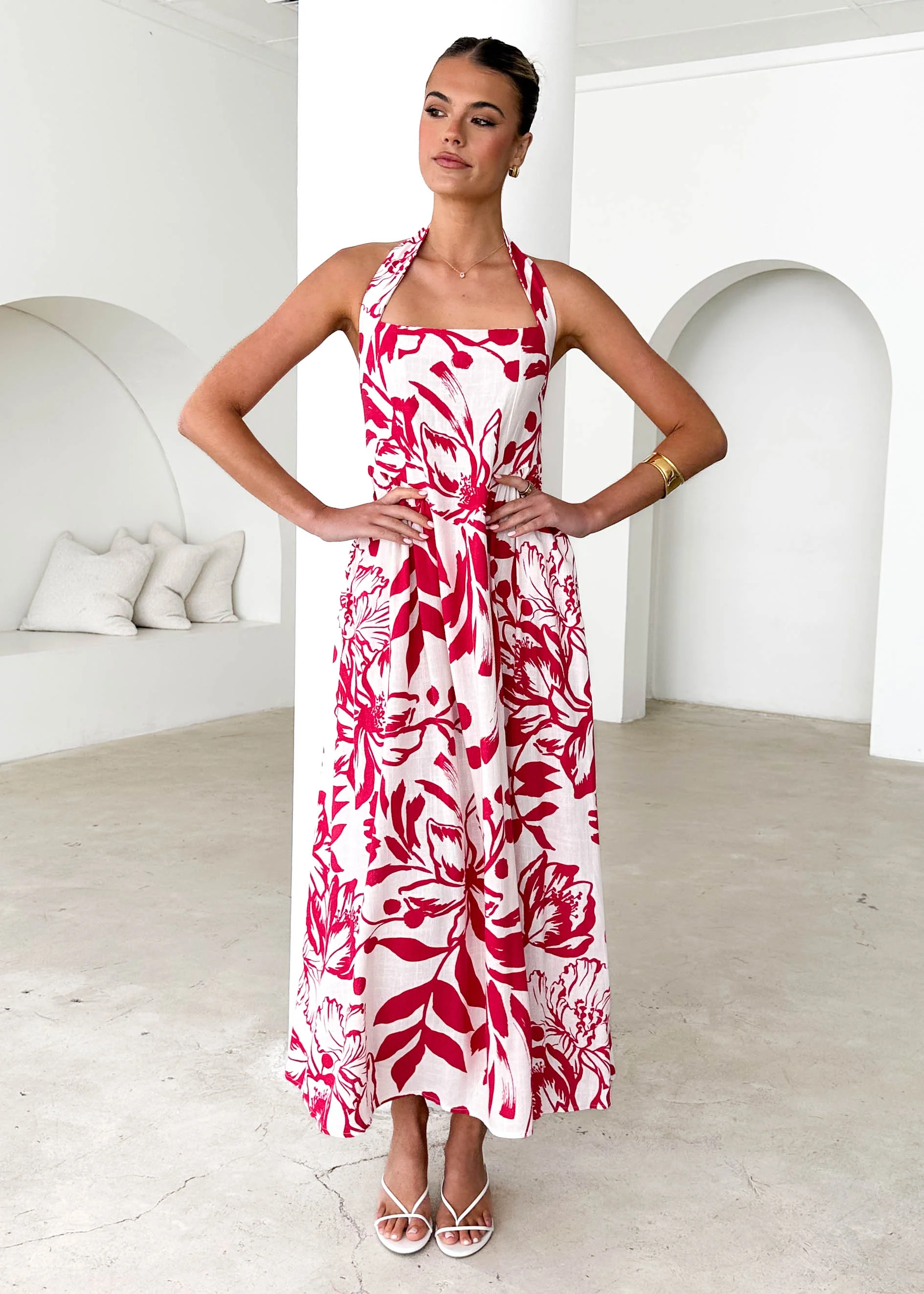 Mahiya Halter Maxi Dress - Rosalind - Honorern