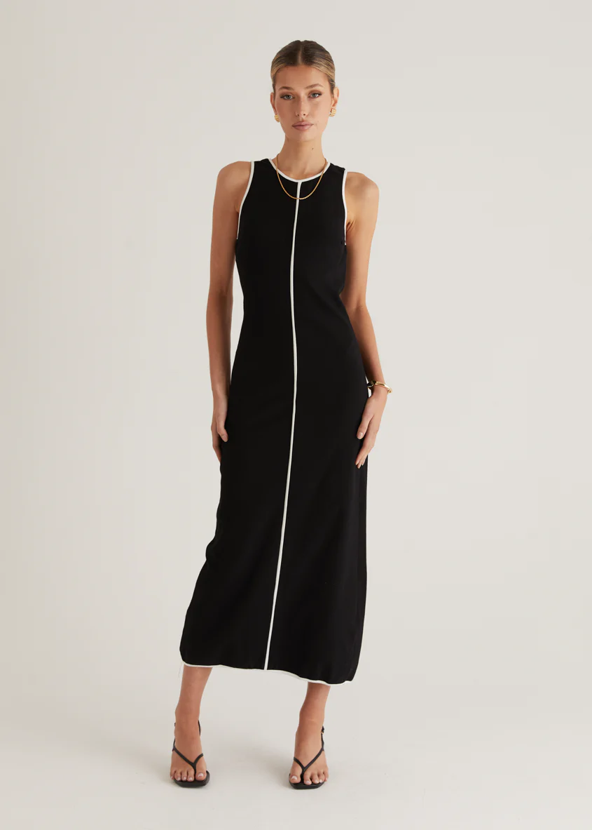 Cedar Maxi Dress - Black - Honorern