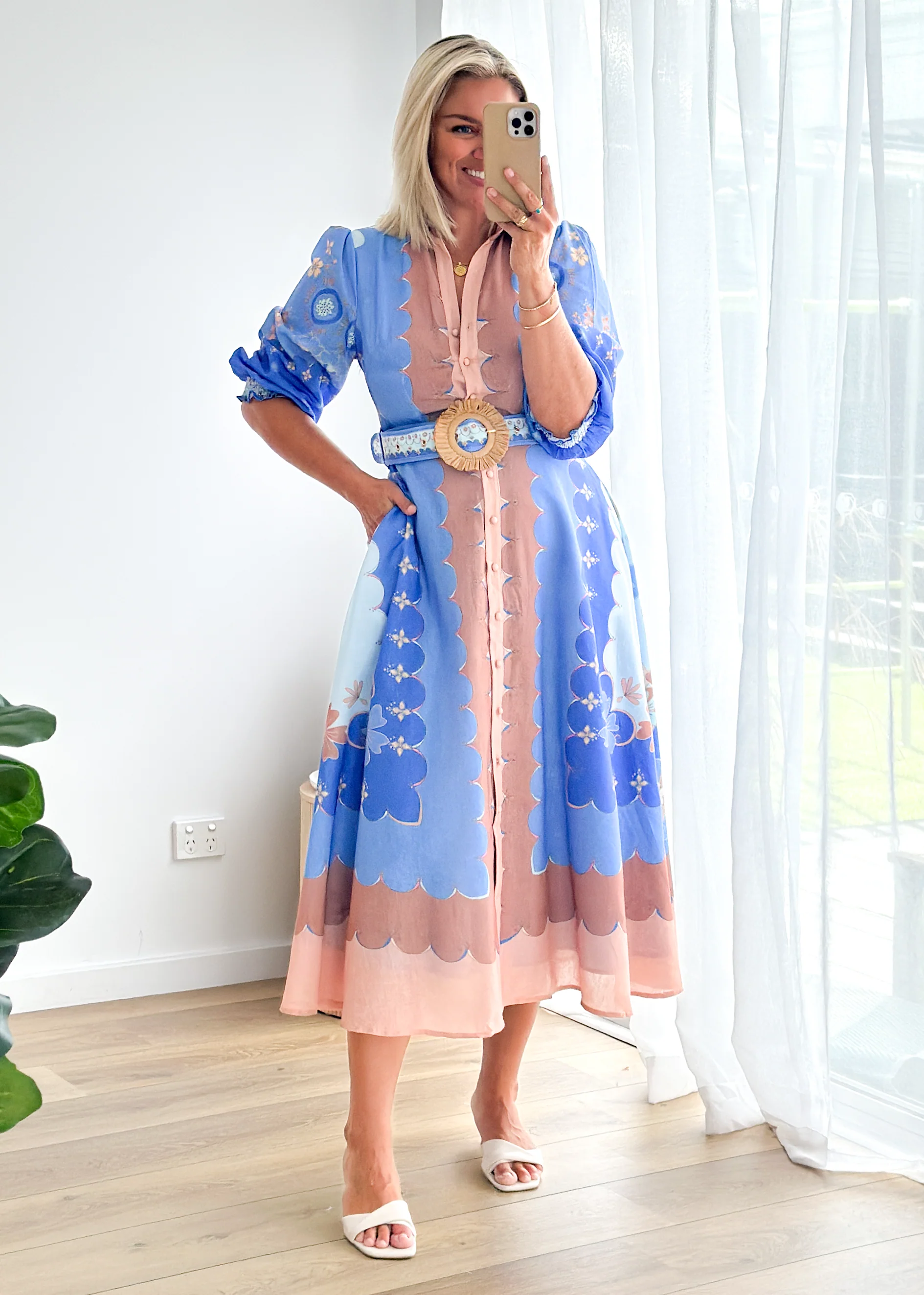 Portobello Midi Dress - Blue Moon - Honorern