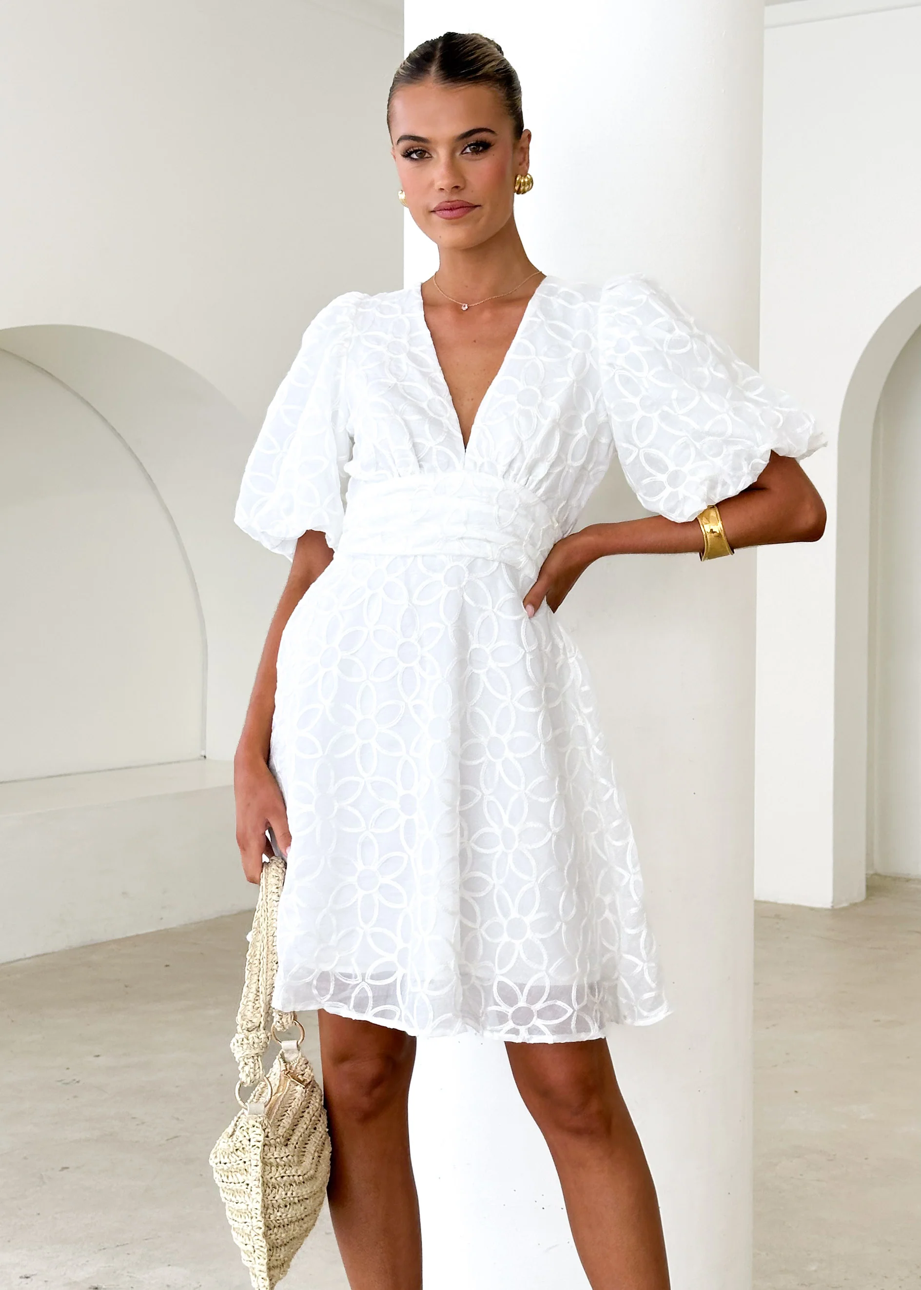 Katrionah Dress - Off White - Honorern