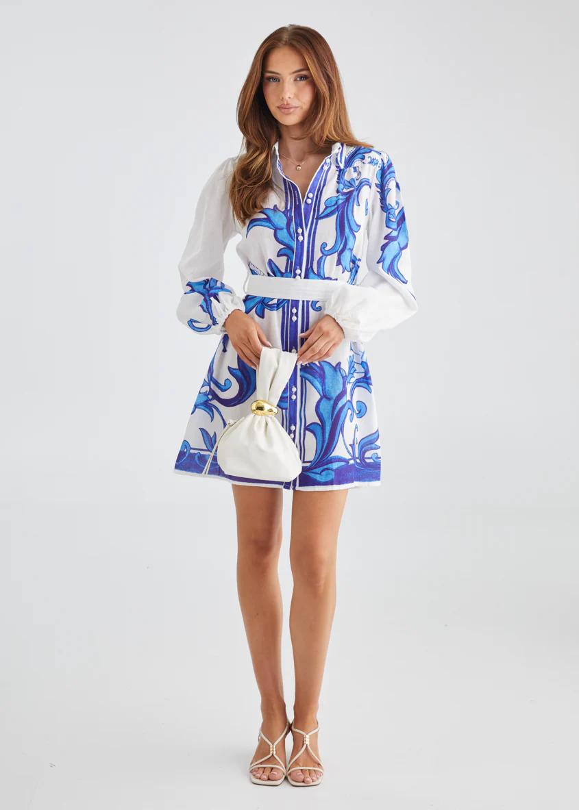 Nicoletta Dress - Blue Zayna - Honorern