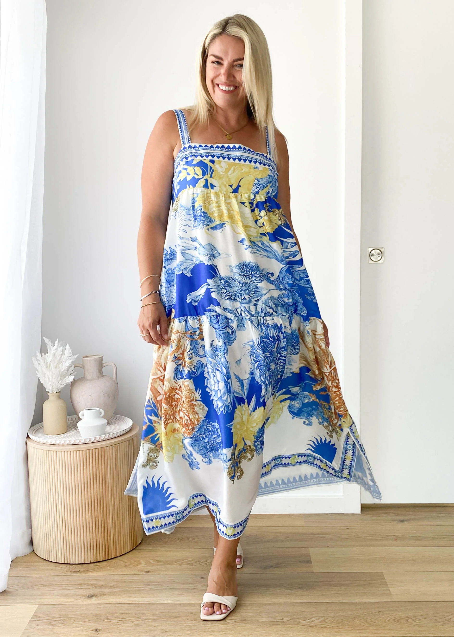 Cypress Maxi Dress - China Doll Blue - Honorern