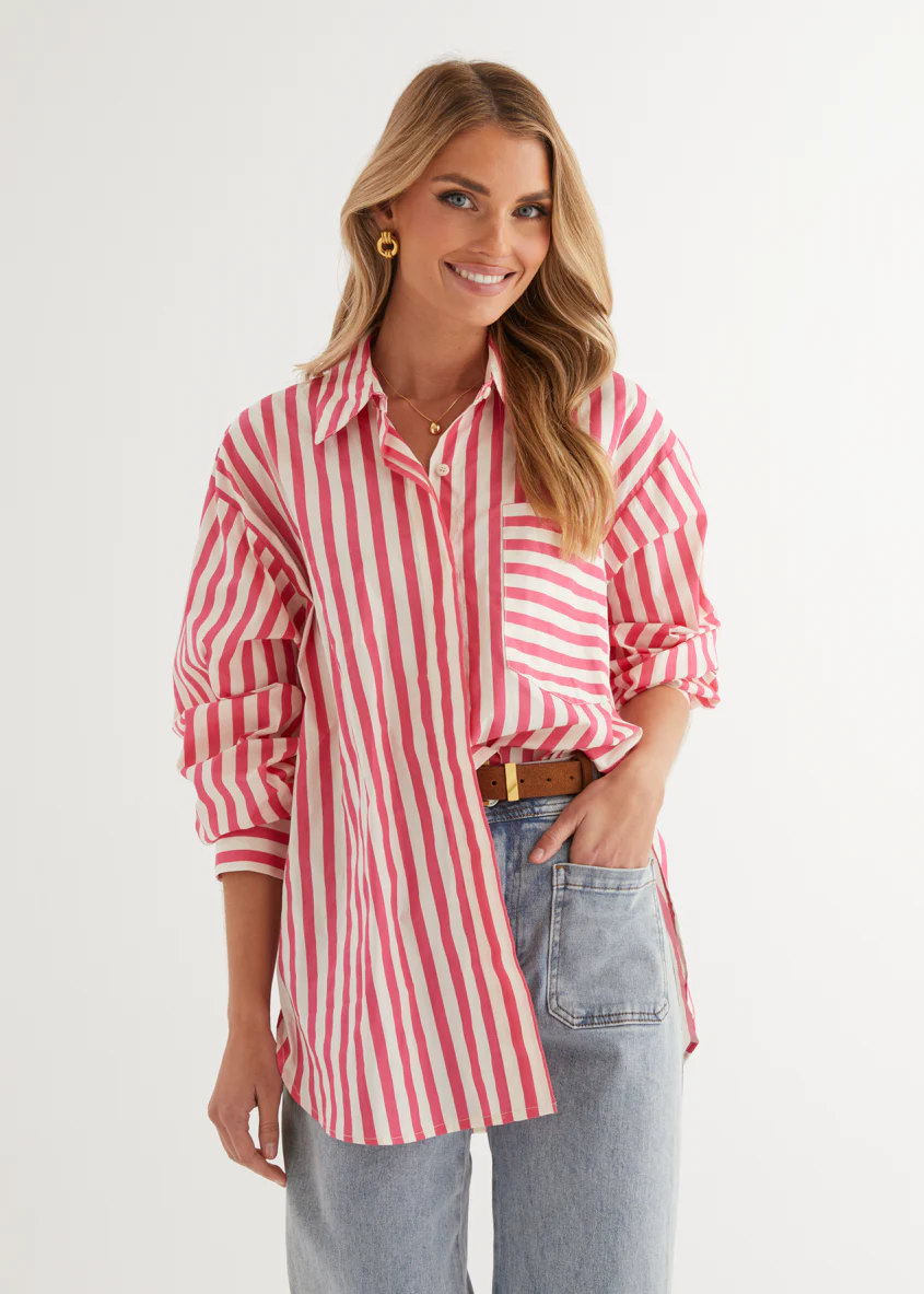Lola Shirt - Pink Stripe - Honorern