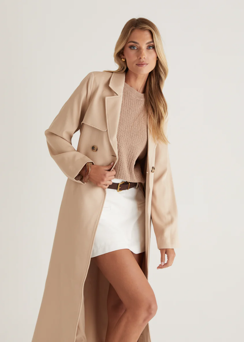 Kylie Trench Coat - Camel - Honorern