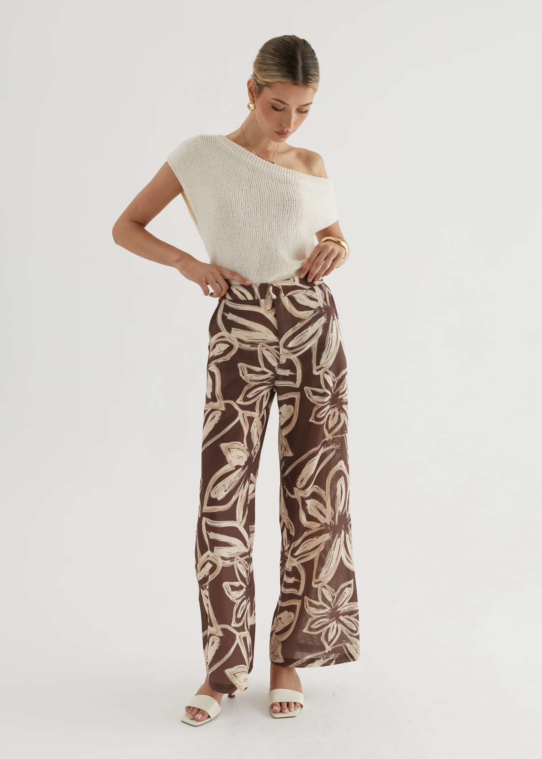 Vivianne Pants - Brown Floral - Honorern
