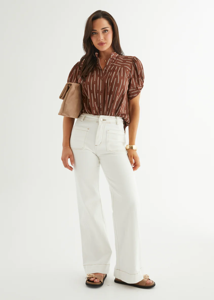 Becca Blouse - Milk Chocolate - Honorern