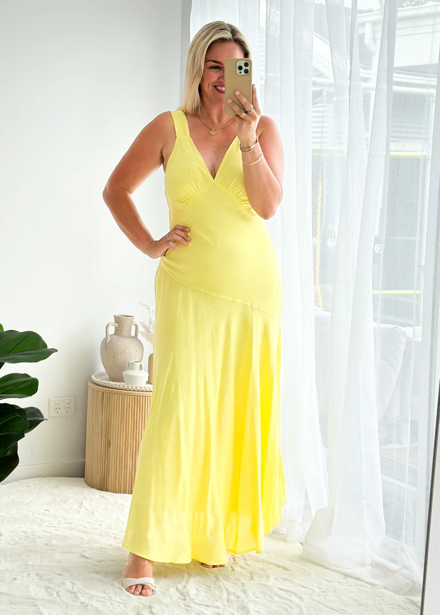 Orabelle Maxi Dress - Lemon - Honorern
