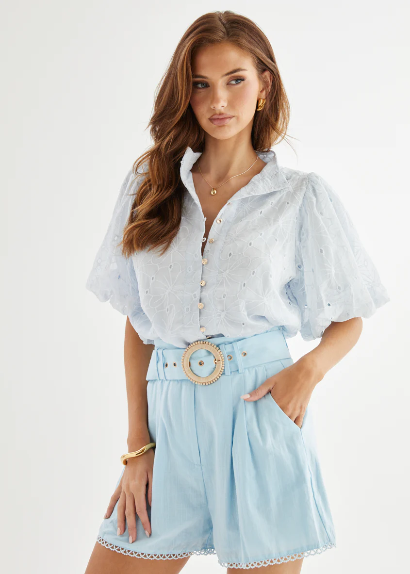 Theodora Shorts - Blue - Honorern