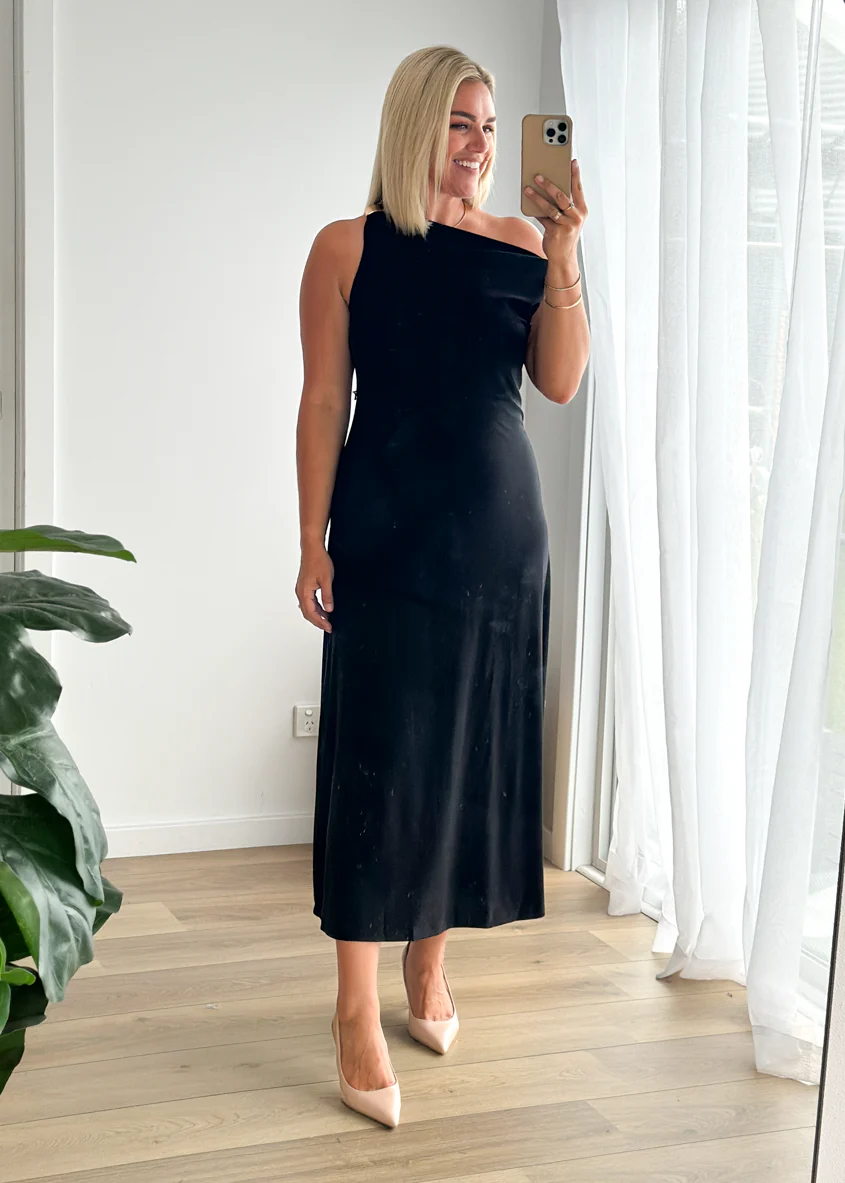 Demi Maxi Dress - Black - Honorern