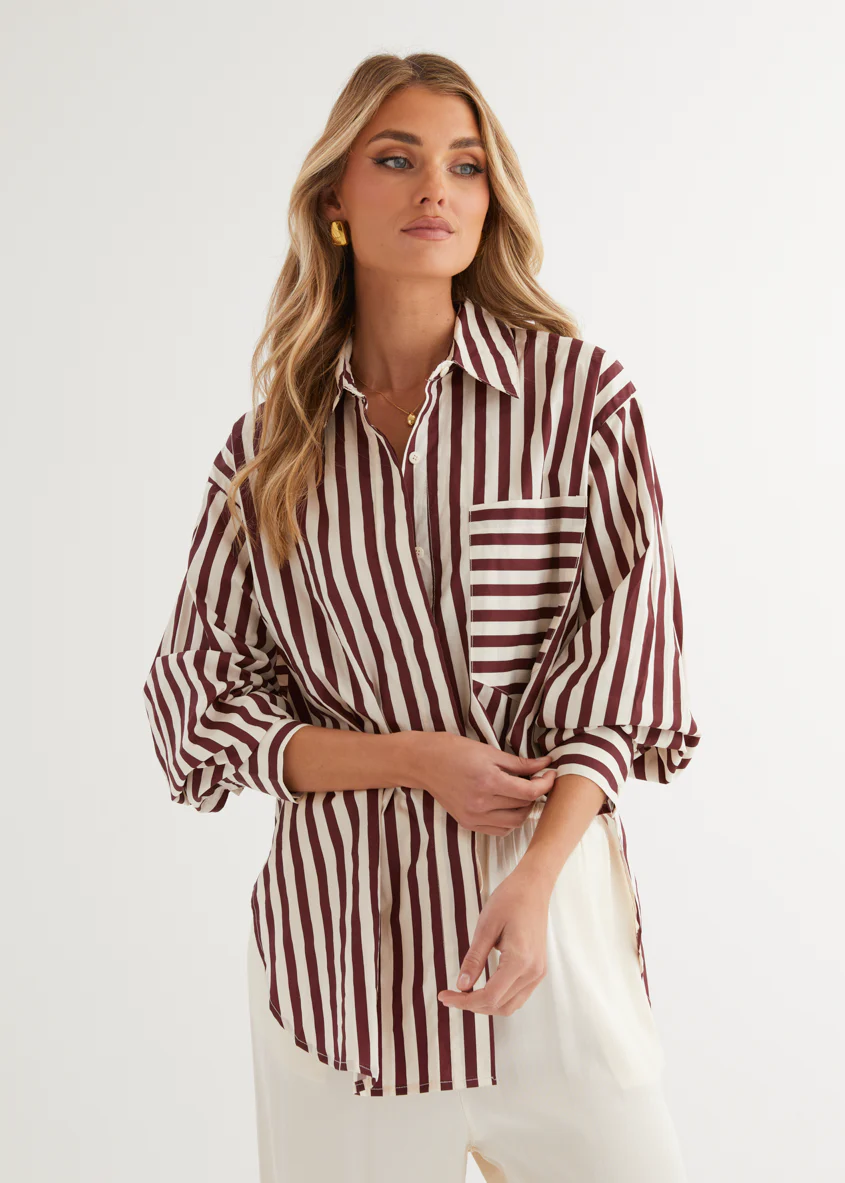 Lola Shirt - Berry Stripe - Honorern