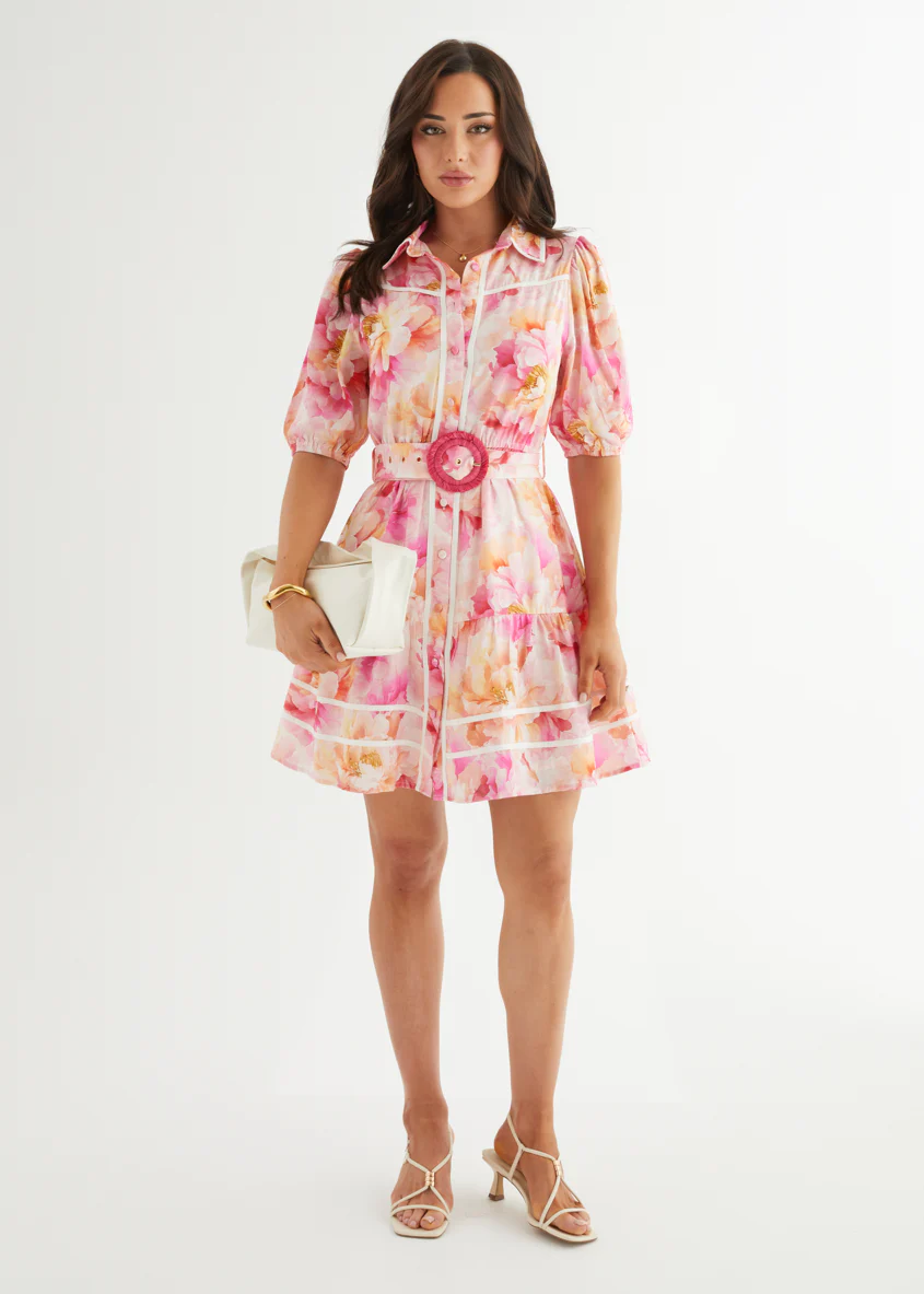 Dakota Dress - Magenta Floral - Honorern