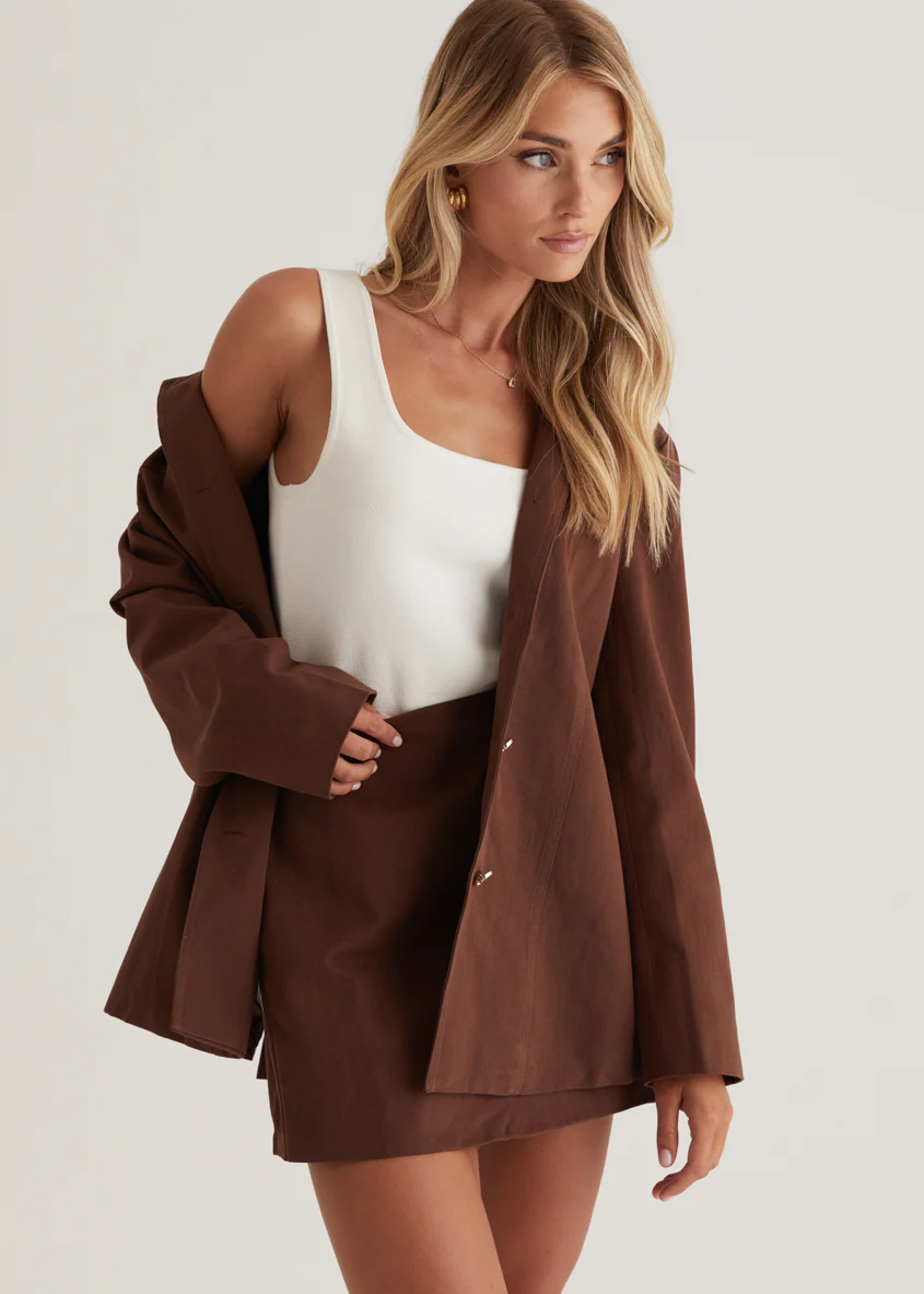 Savana Denim Jacket - Choc - Honorern