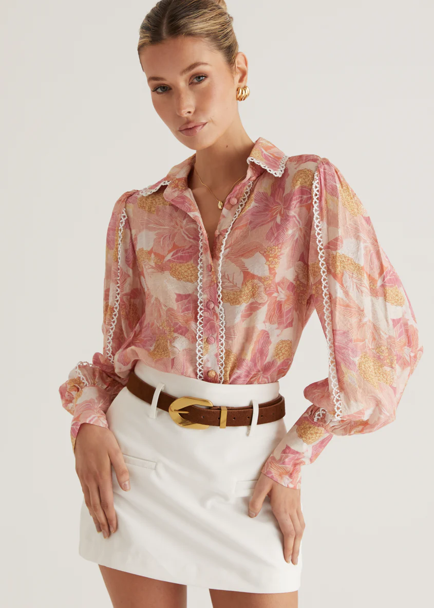 Driftwood Shirt - Blush Floral - Honorern