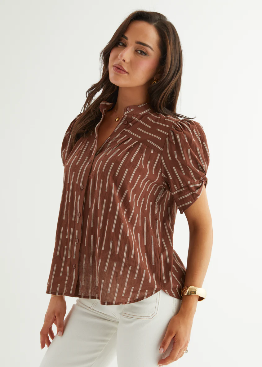 Becca Blouse - Milk Chocolate - Honorern