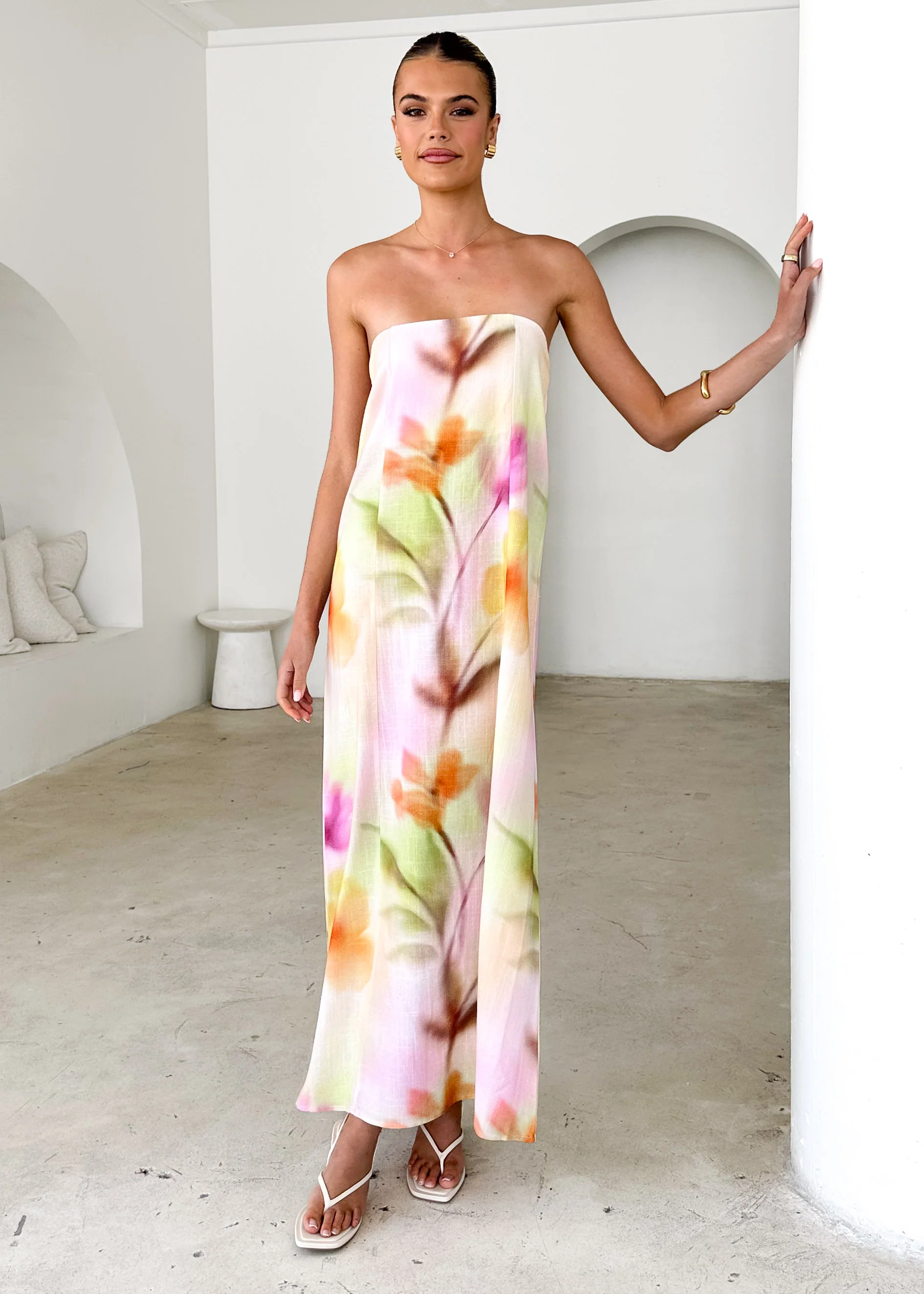 Klarna Strapless Maxi Dress - Pastel Bethany - Honorern