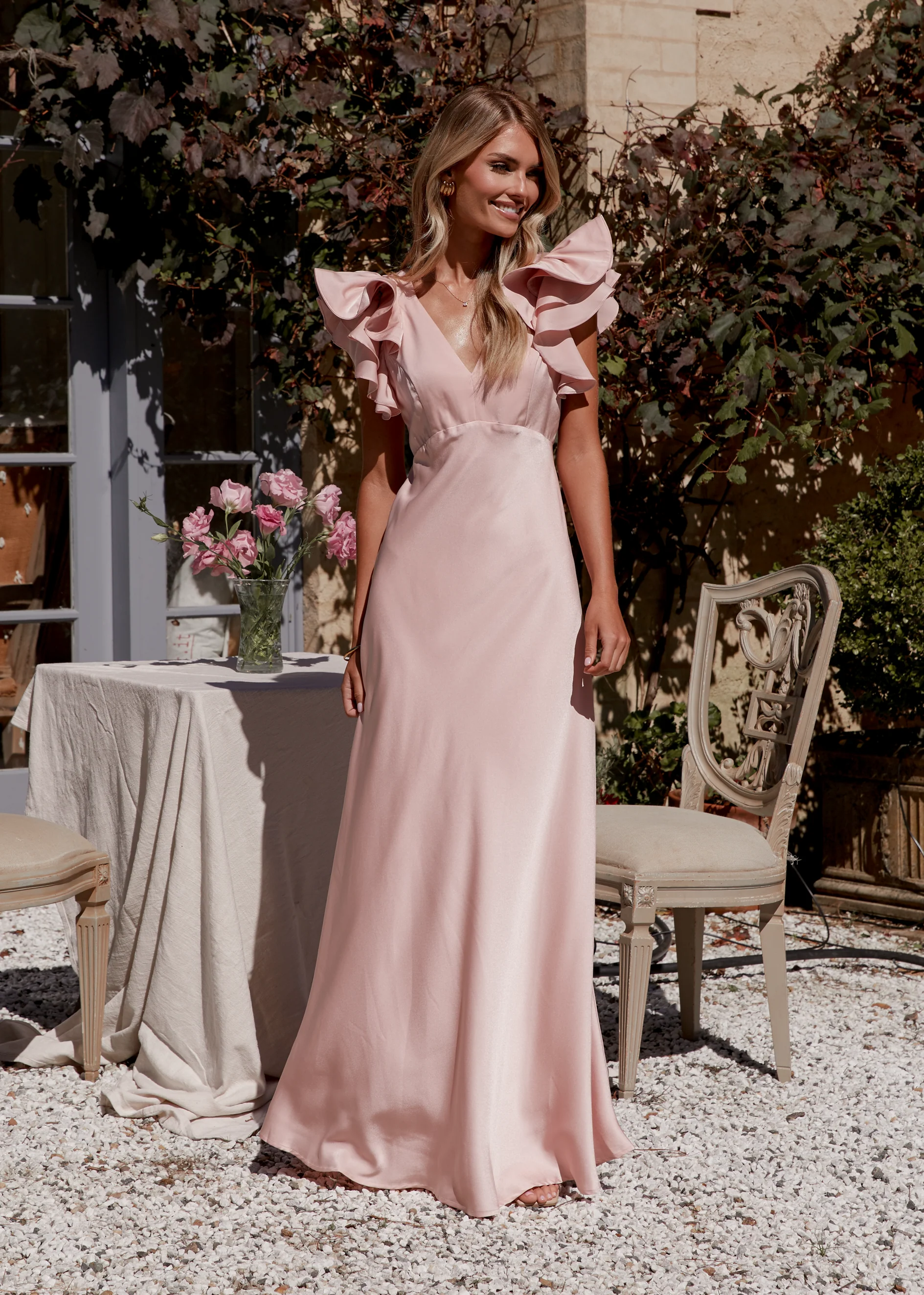 Dali Maxi Dress - Blush - Honorern