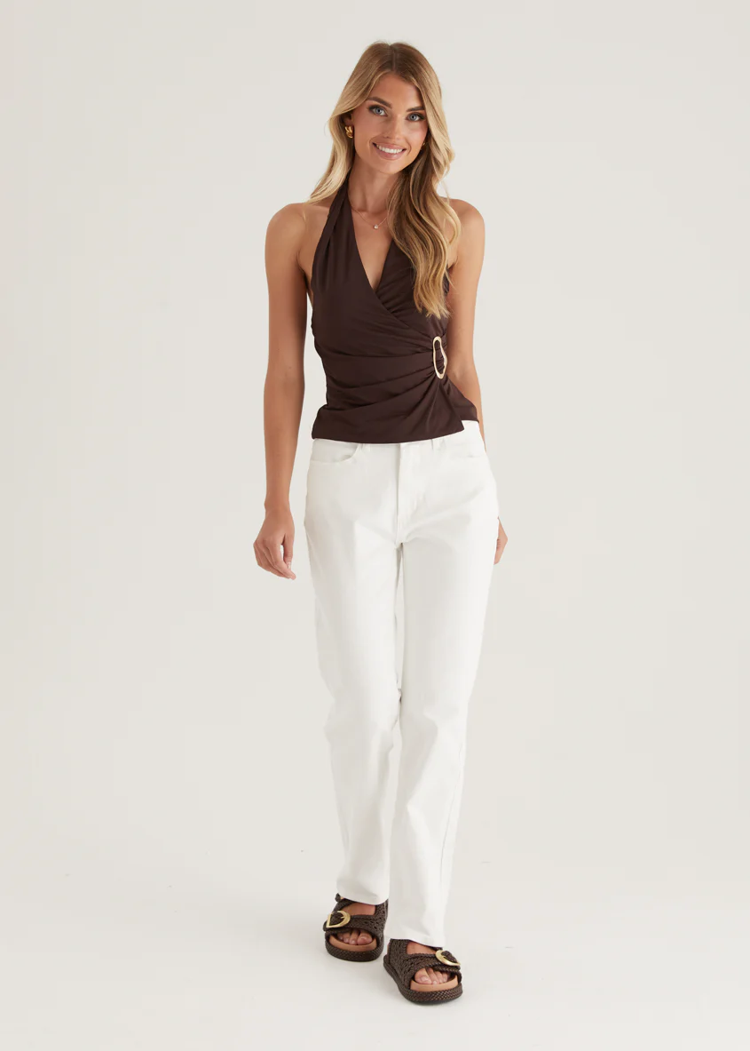 Isobel Stretch Jeans - Off White - Honorern
