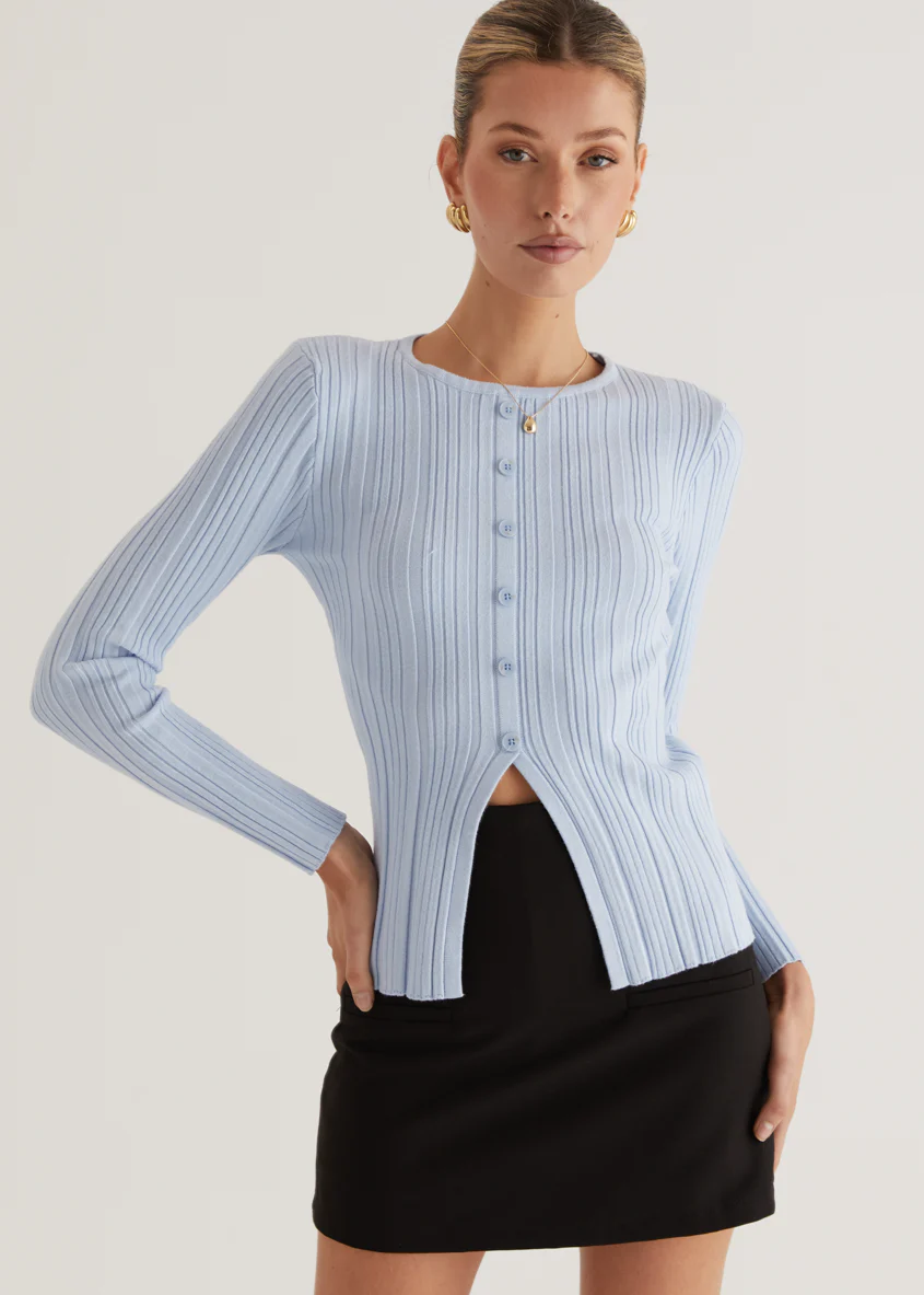 Dexter Knit Top - Pale Blue - Honorern
