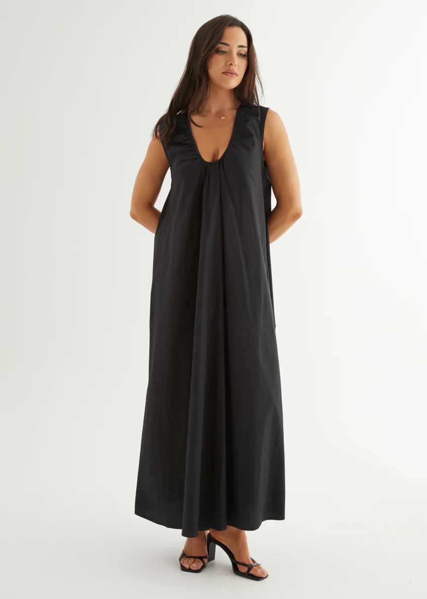 Casandra Maxi Dress - Black - Honorern