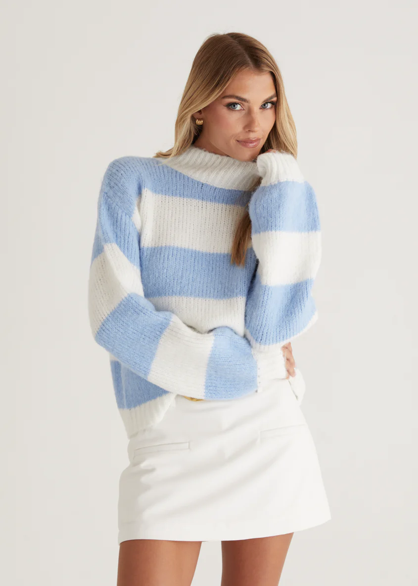 Sherpa Sweater - Blue Stripe - Honorern