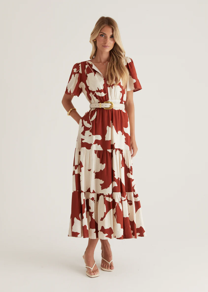 Katherine Maxi Dress - Auburn Floral - Honorern