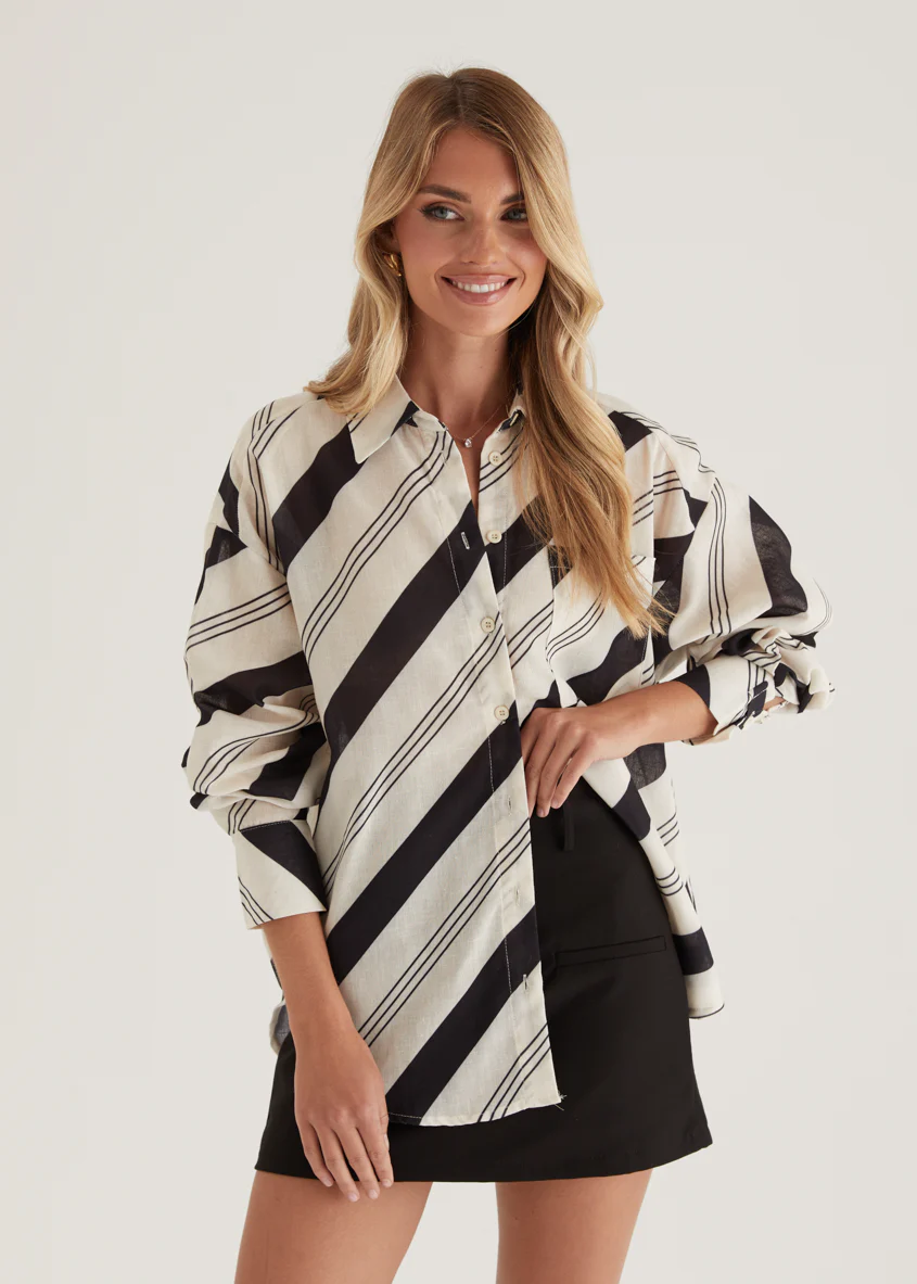 Jessa Shirt - Black Stripe - Honorern
