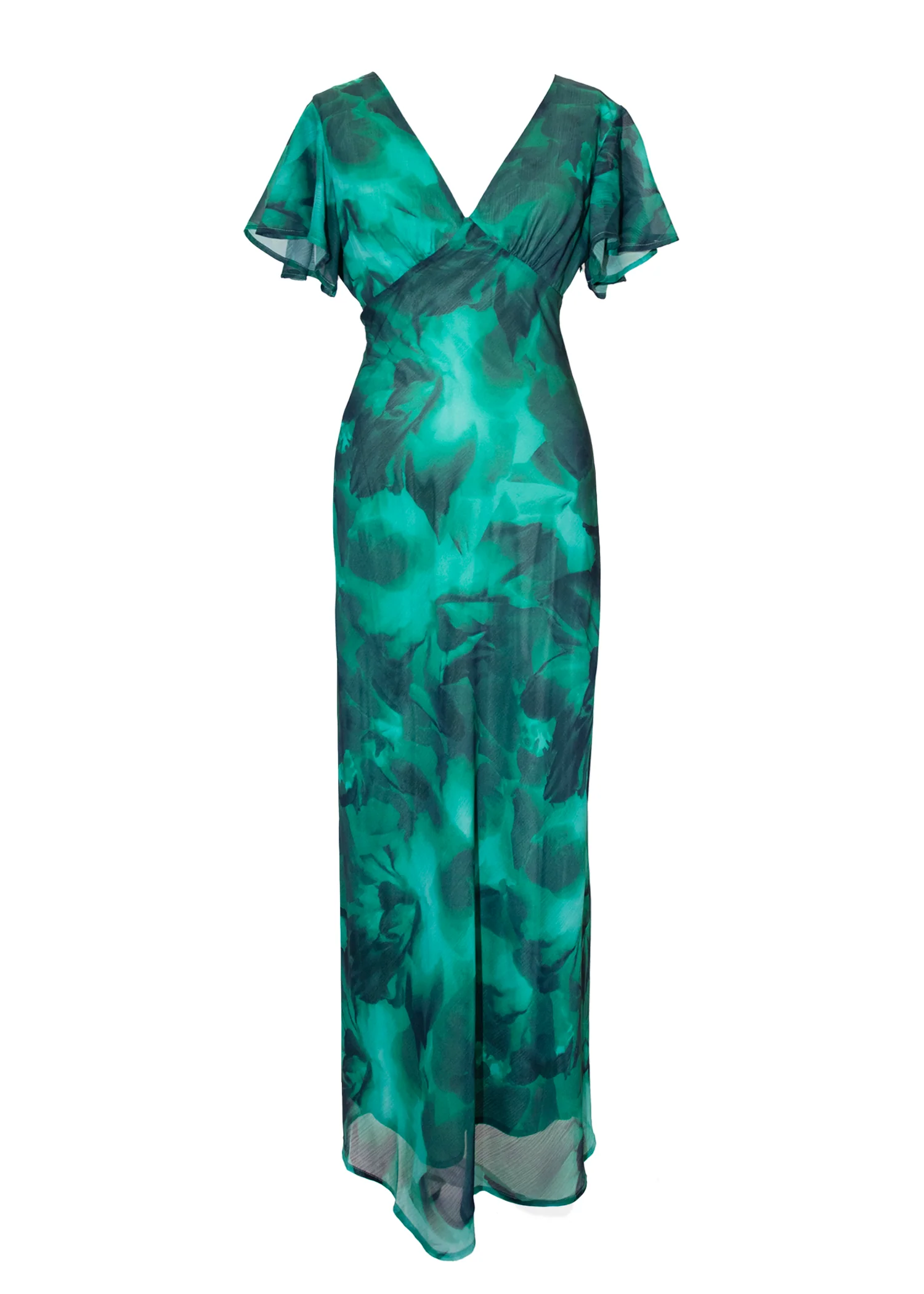 Cabana Maxi Dress - Emerald Watercolour - Honorern