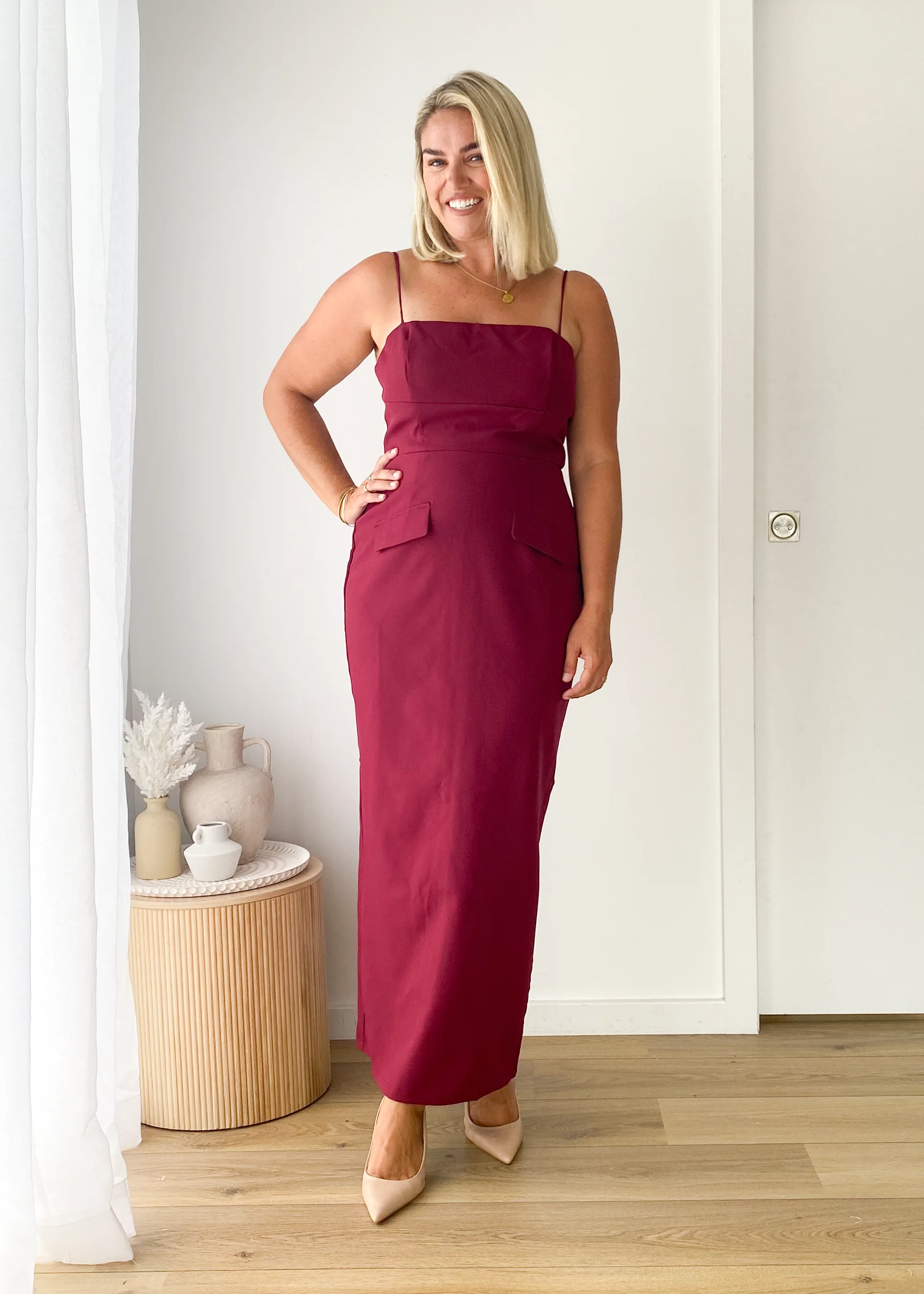 Hansel Maxi Dress - Wine - Honorern