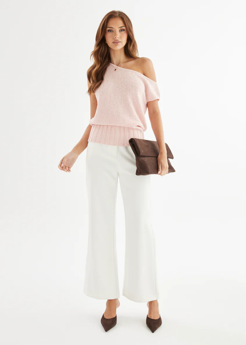 Milana Drop Shoulder Top - Pink - Honorern