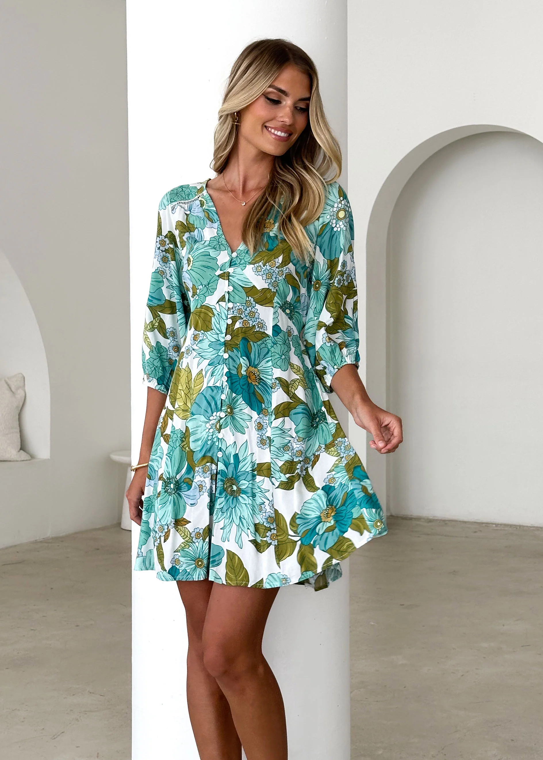 Lenni Dress - Amaya Green - Honorern