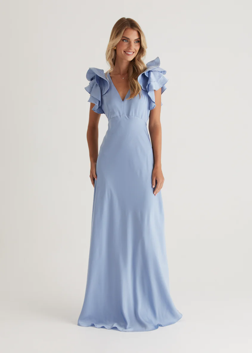 Dali Maxi Dress - Sky Blue - Honorern