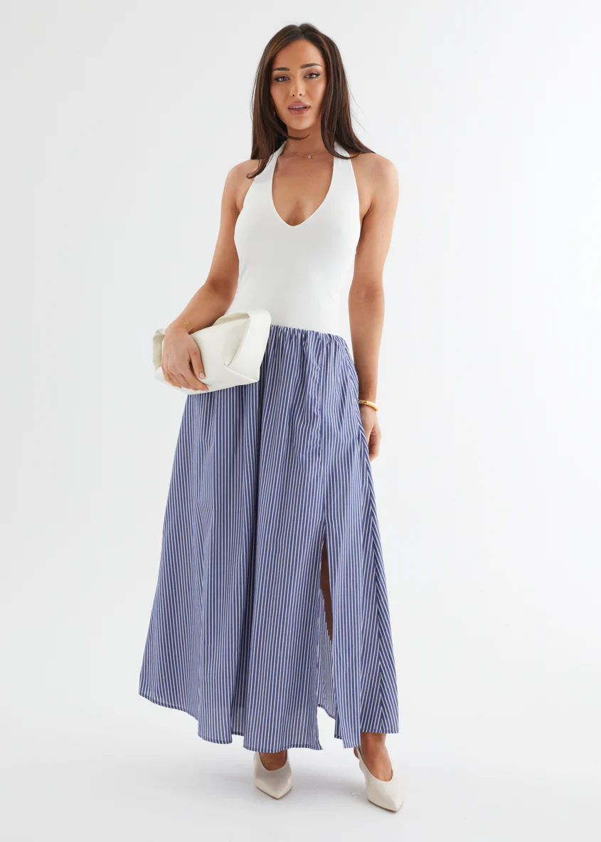 Sunni Maxi Dress - Sky Stripe - Honorern