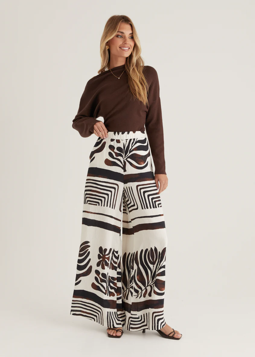 Verona Pants - Black Abstract - Honorern
