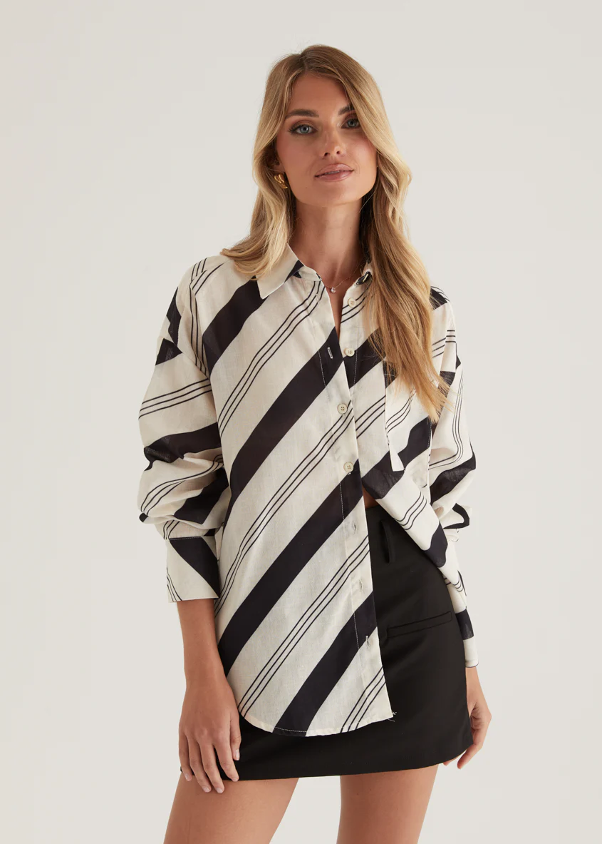 Jessa Shirt - Black Stripe - Honorern