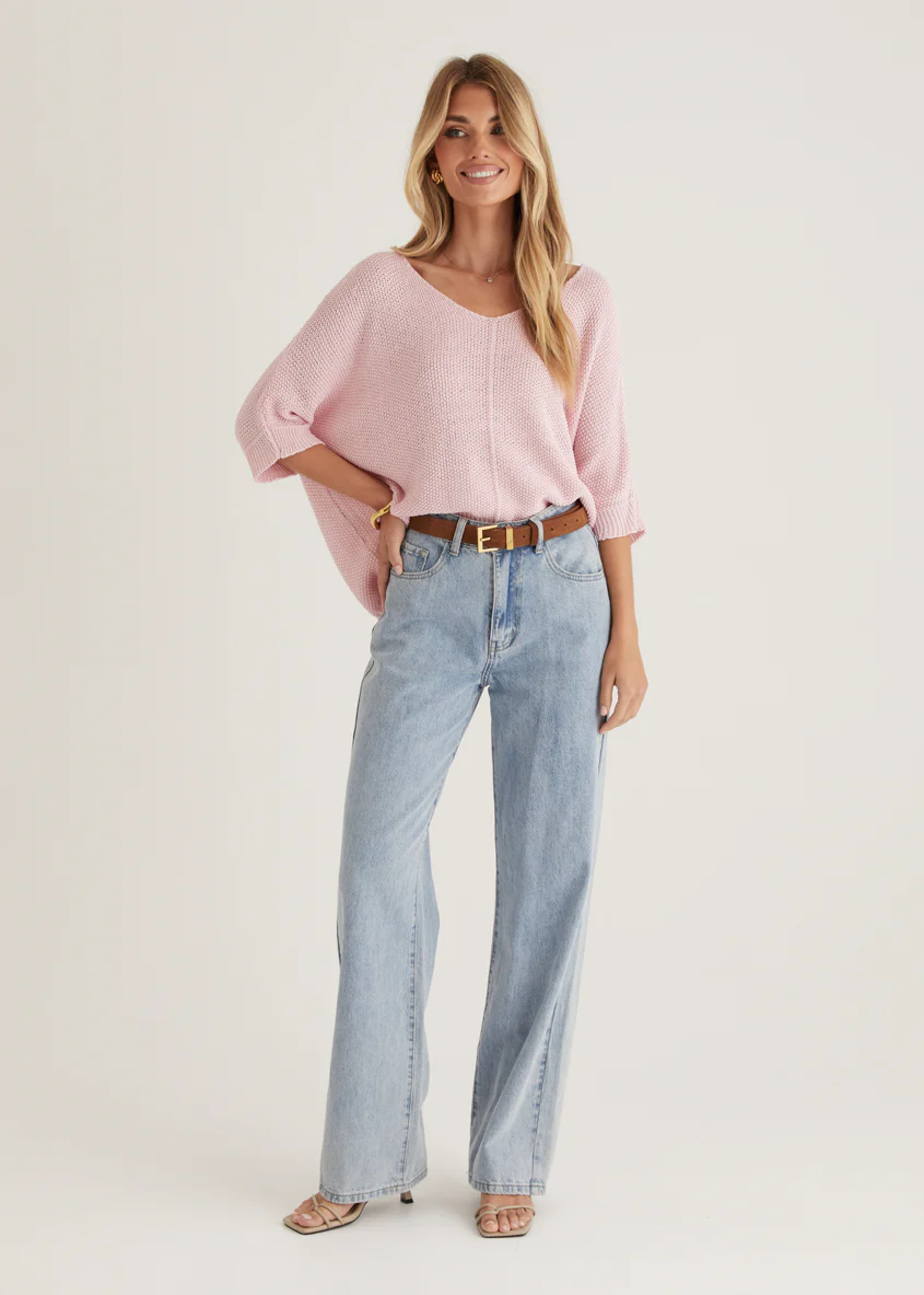 Kameron Knit Top - Blush - Honorern